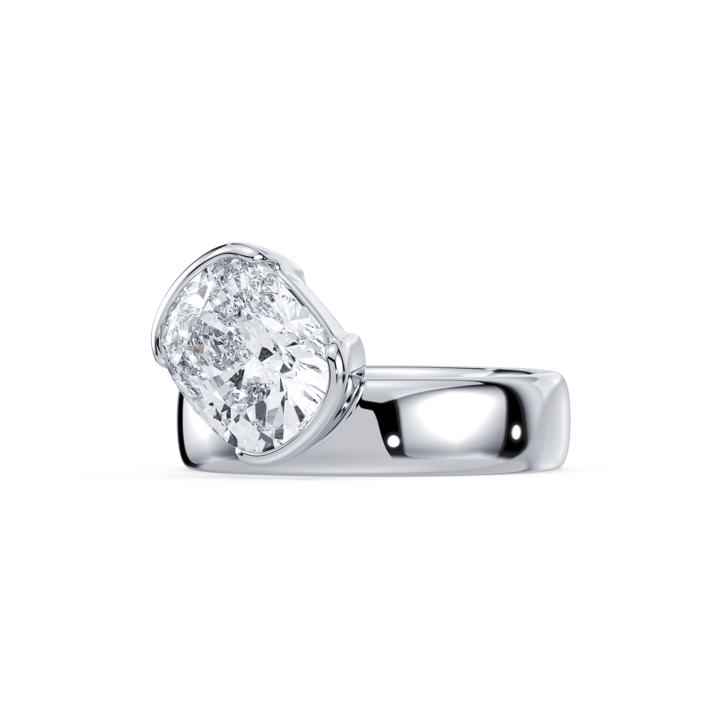 Muse Cushion Lab Diamond Engagement Ring - Lotus Diamond