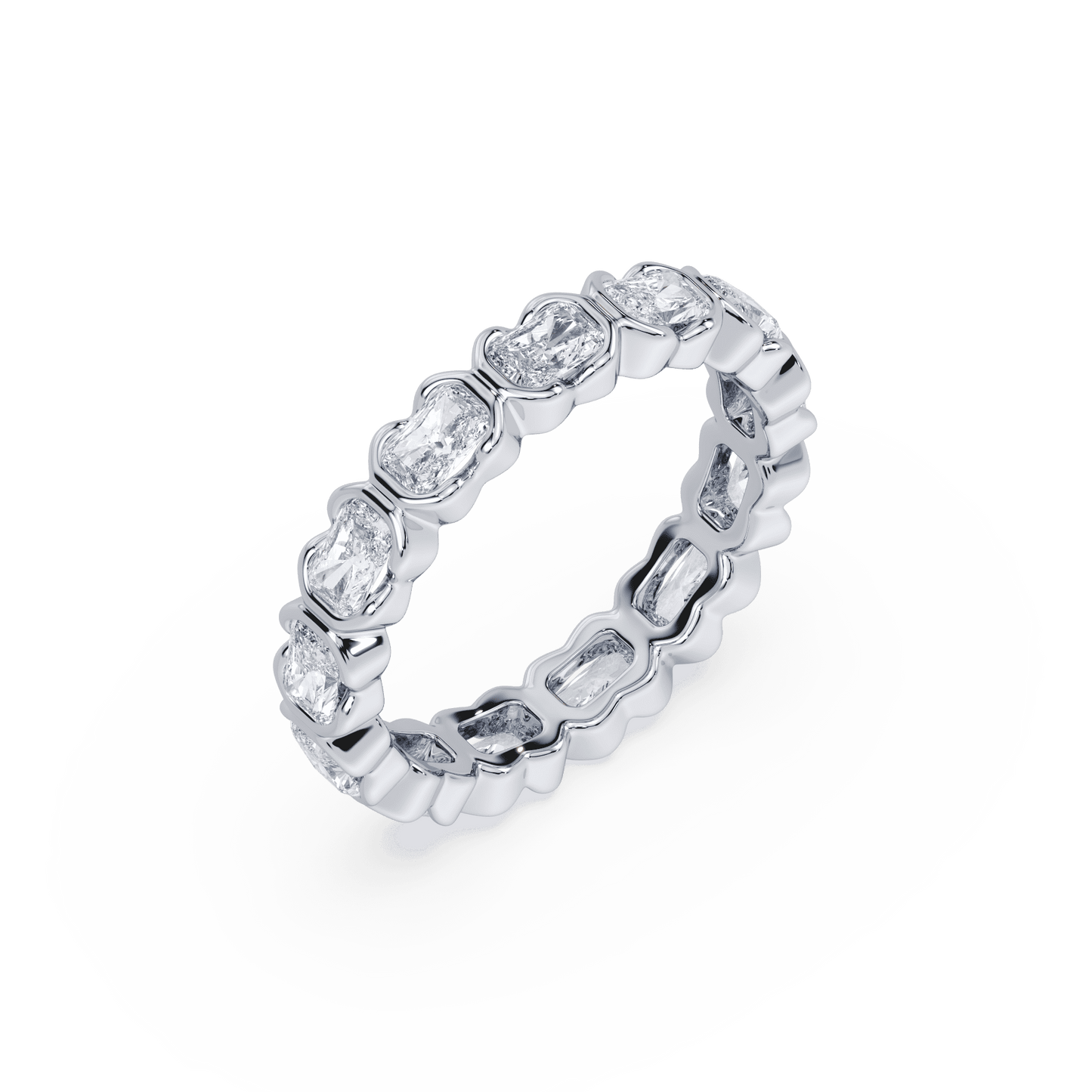 Muse East West Lab Grown Radiant Diamond Eternity Band - Lotus Diamond