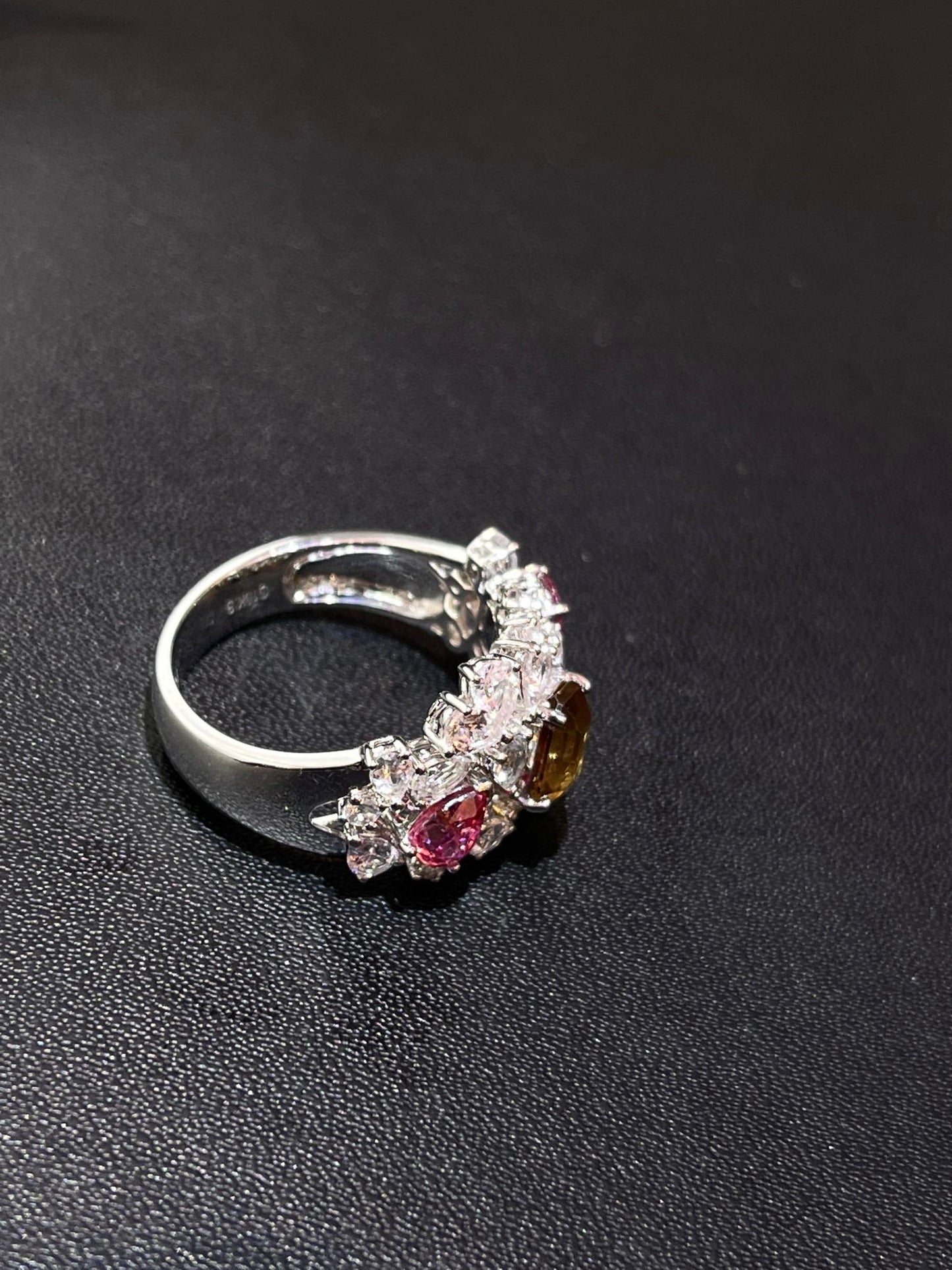 Natural non - burning colored sapphire Ring - Style E - Lotus Diamond