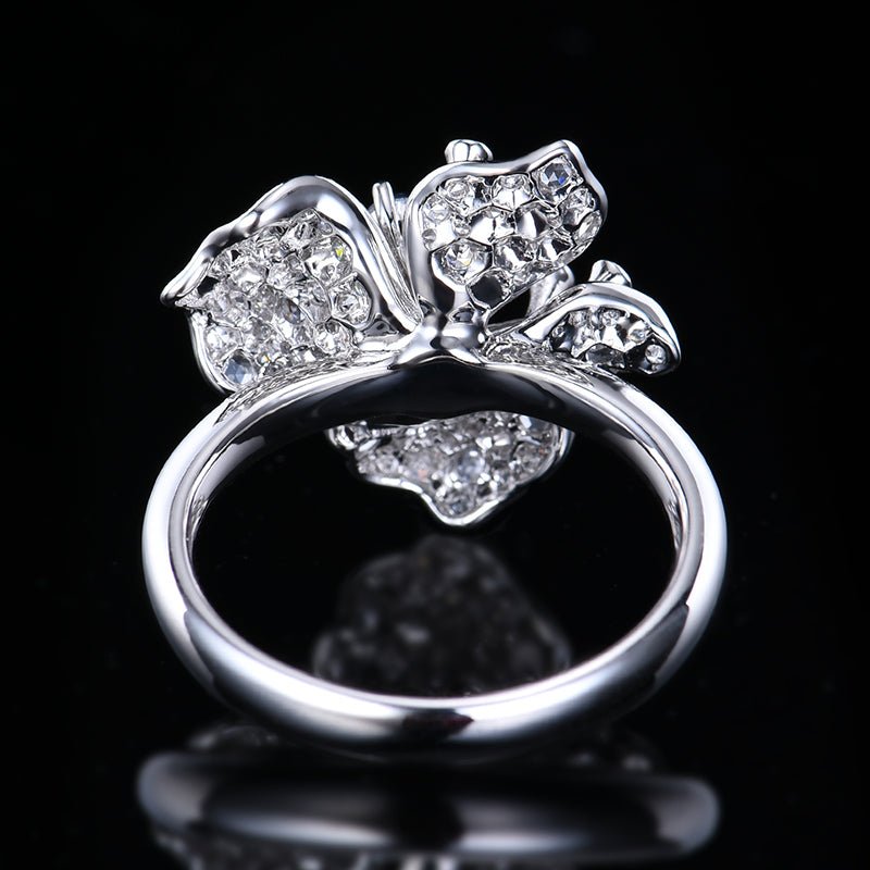 Natural Sapphire Ring - Flower style - Flower style - Lotus Diamond