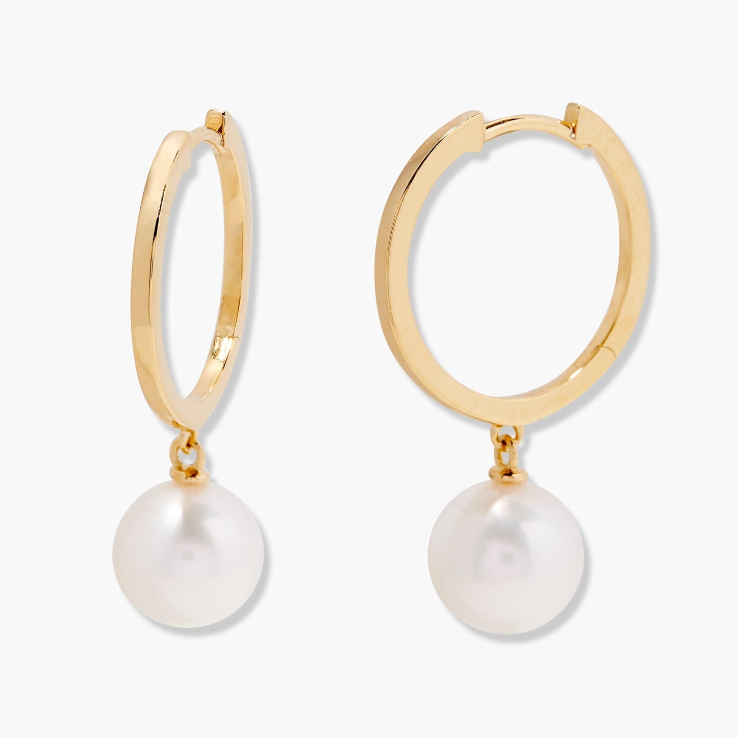 Nora Pearl Hoops - Lotus Diamond