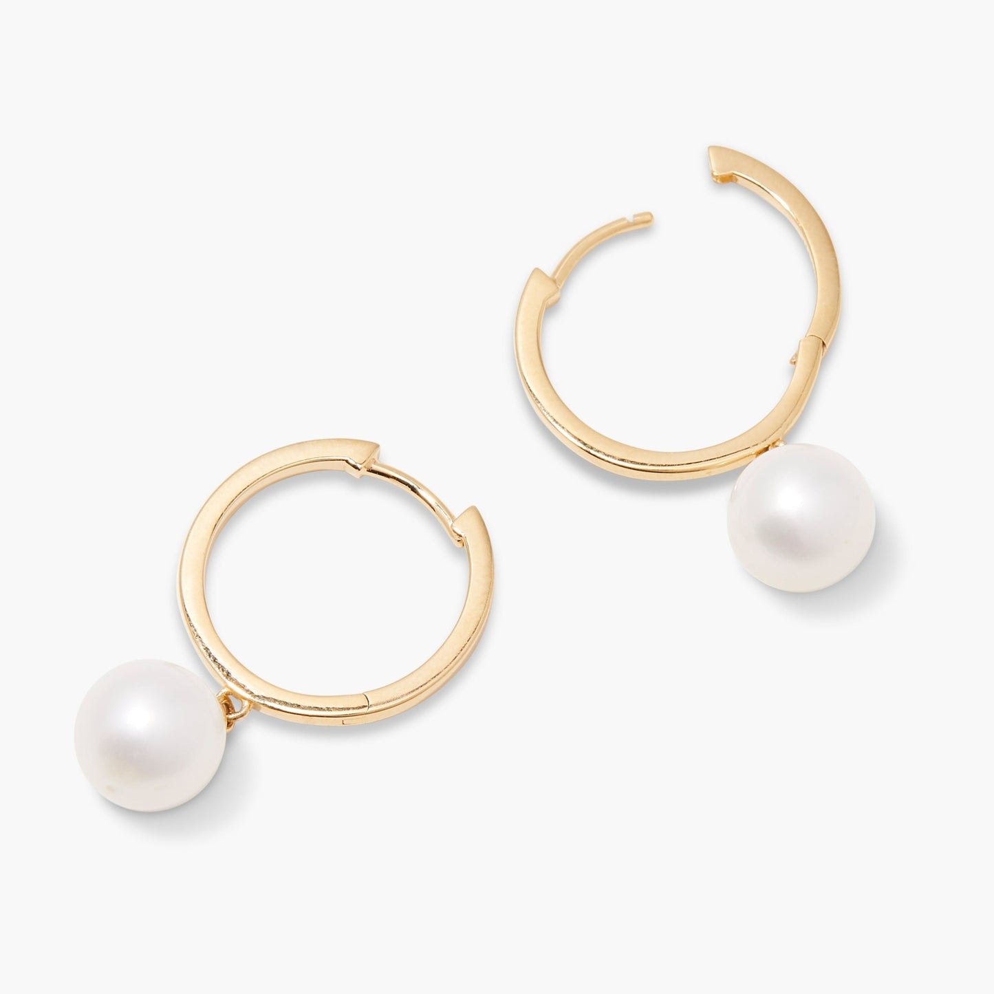 Nora Pearl Hoops - Lotus Diamond