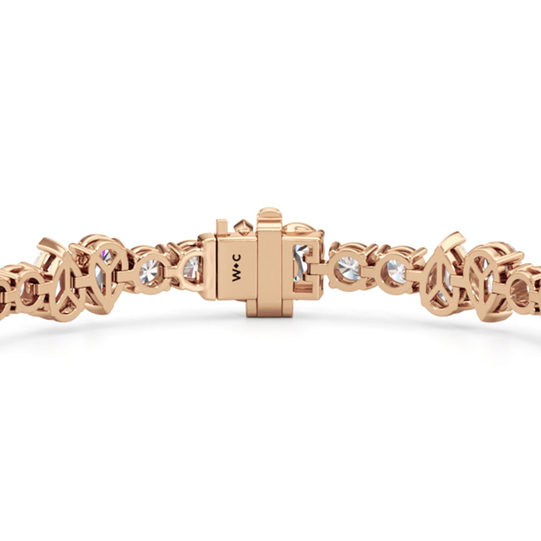 North - South Pear Sequenced Tennis Bracelet - Lotus Diamond