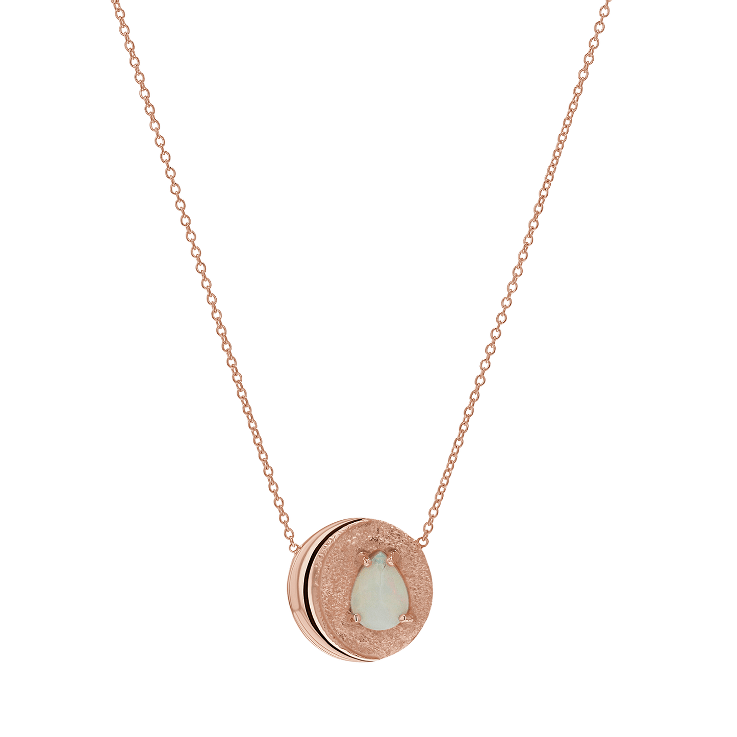 Opal Moon Necklace - Lotus Diamond