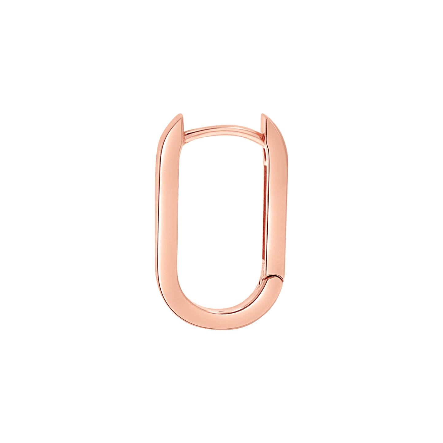 Paper Clip Huggie Hoop Earrings - Lotus Diamond