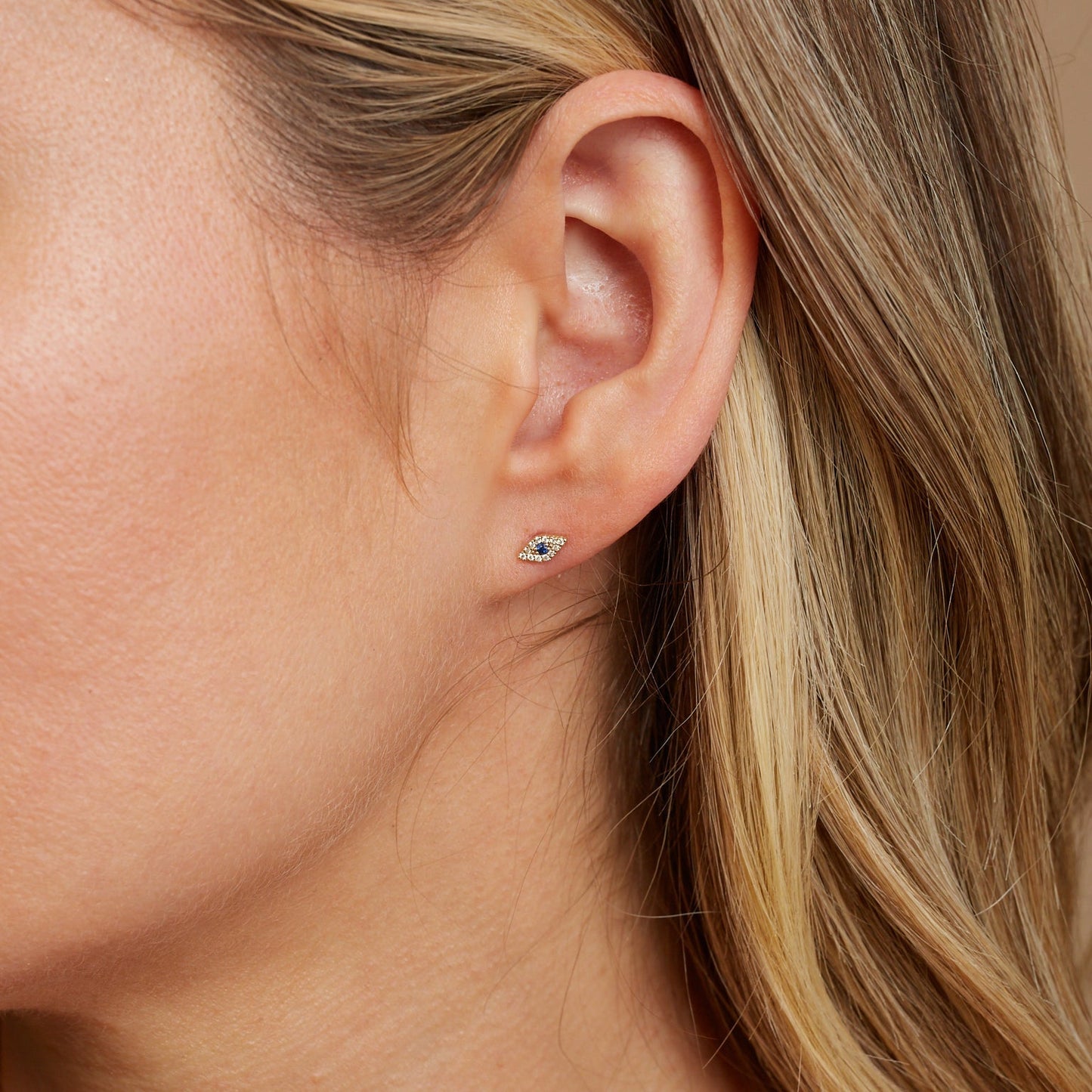 Pave Diamond Evil Eye Earrings - Lotus Diamond