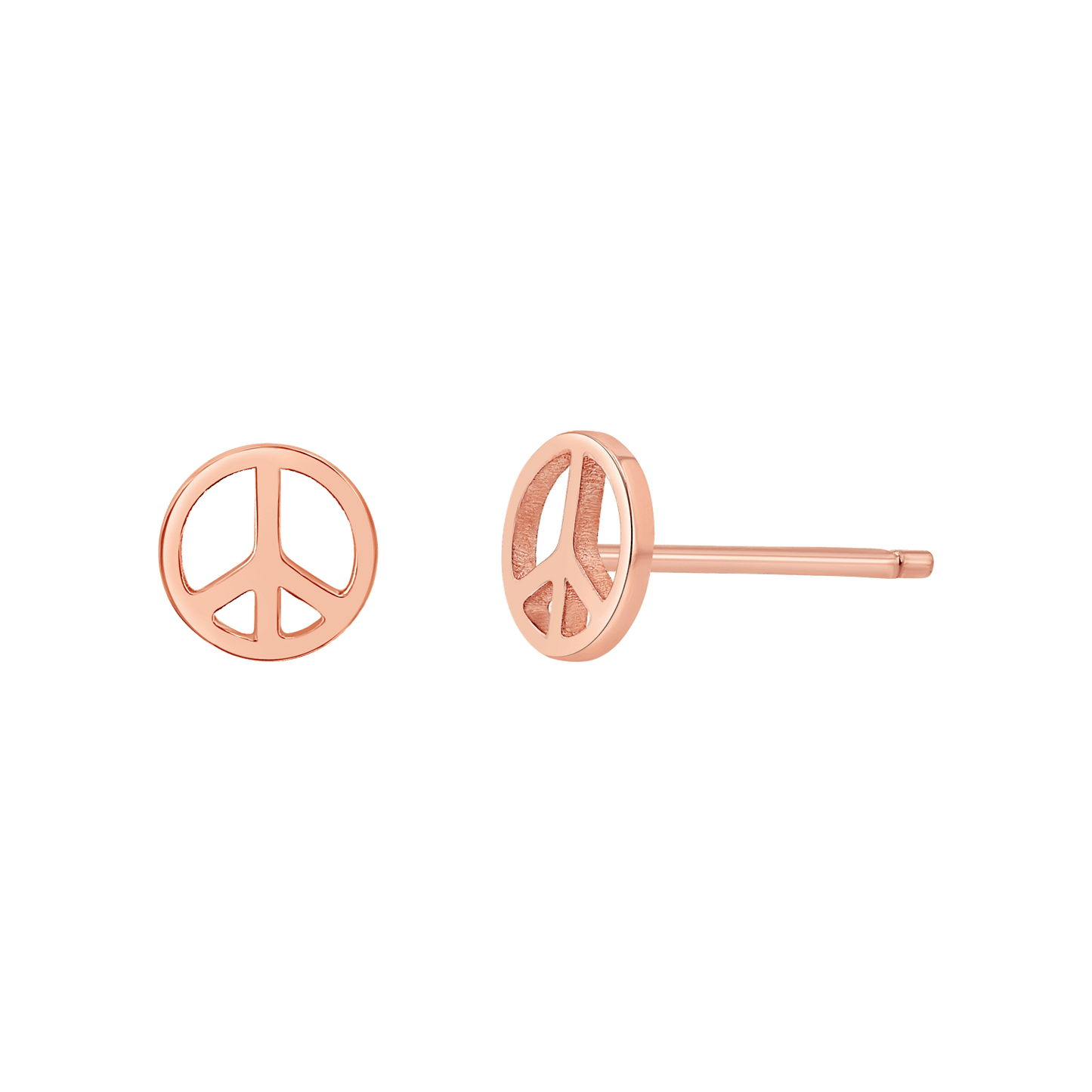Peace Stud Earrings - Lotus Diamond