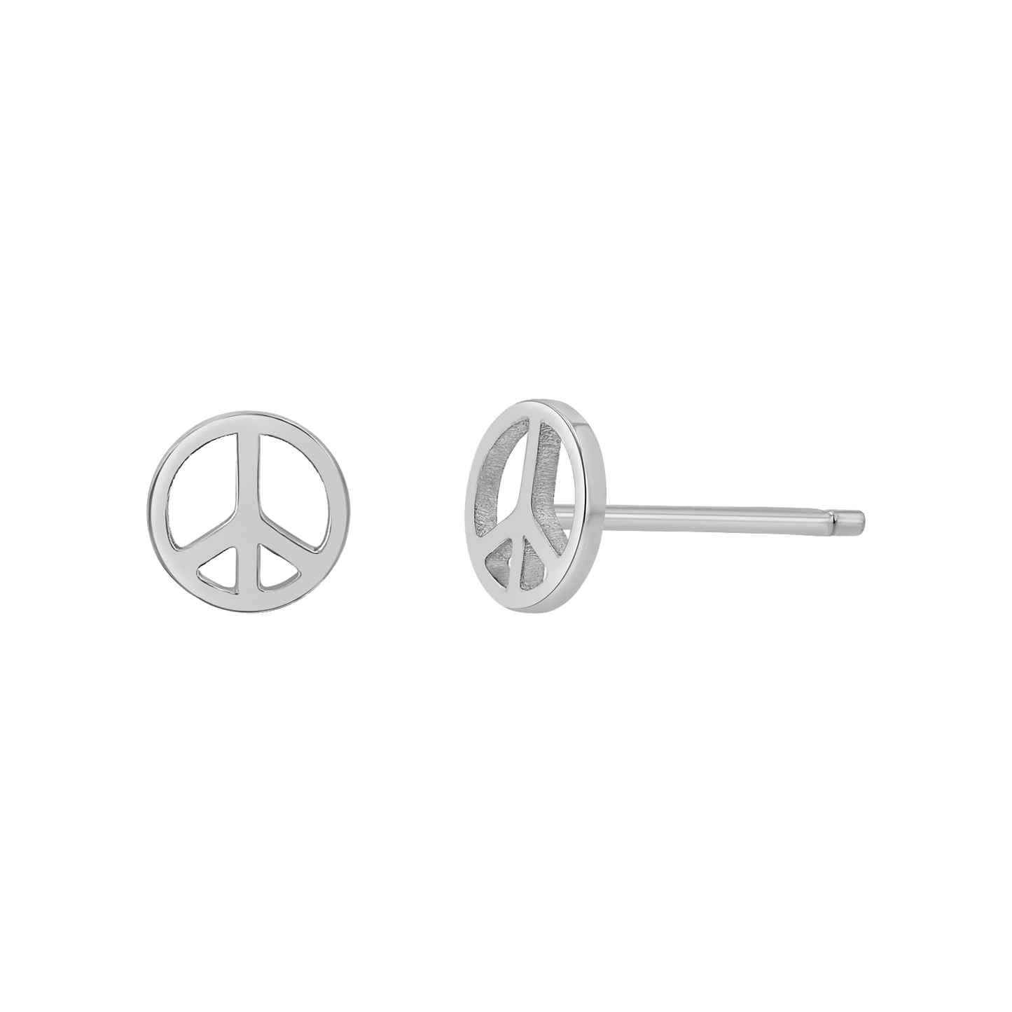 Peace Stud Earrings - Lotus Diamond
