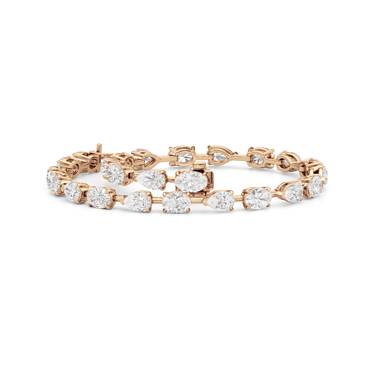 Pear and Oval Tennis Bracelet - Lotus Diamond