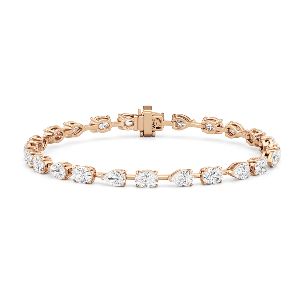 Pear and Oval Tennis Bracelet - Lotus Diamond