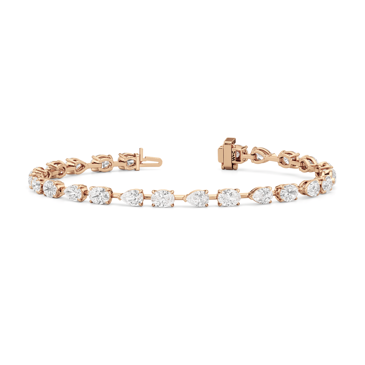 Pear and Oval Tennis Bracelet - Lotus Diamond