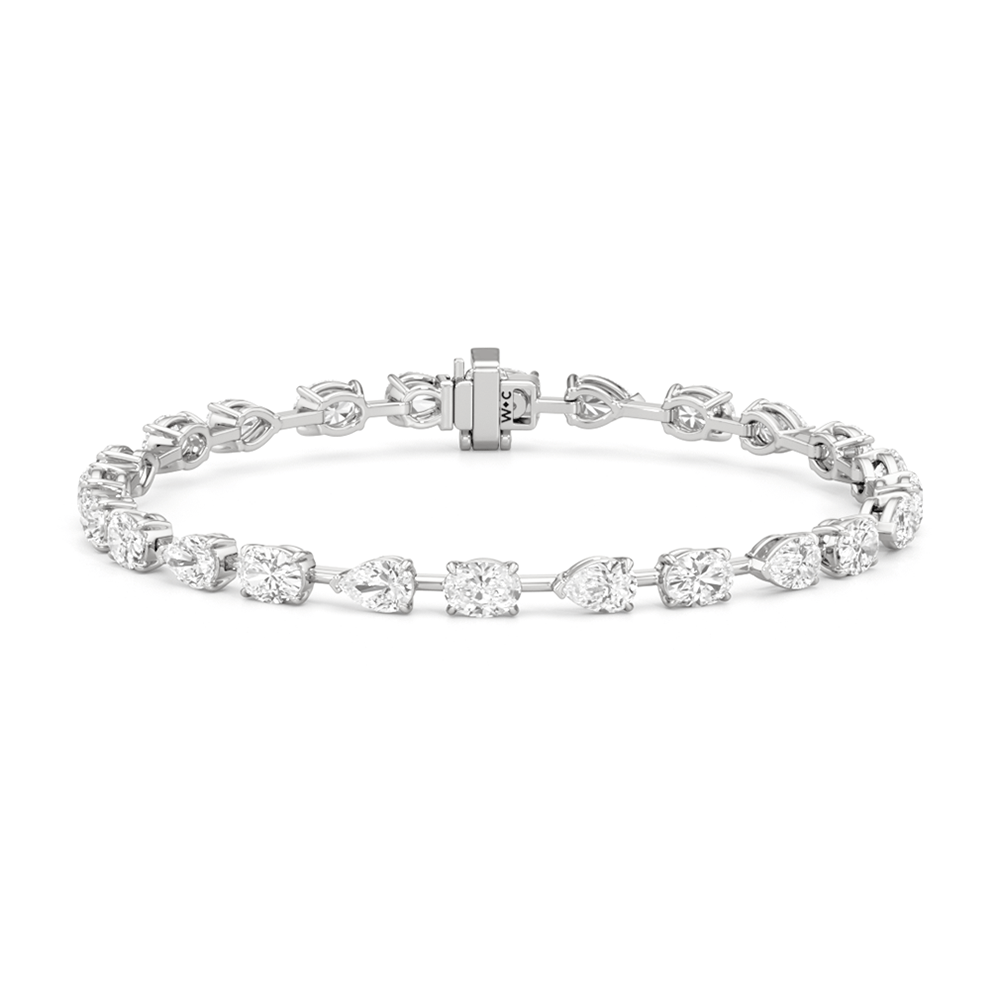 Pear and Oval Tennis Bracelet - Lotus Diamond