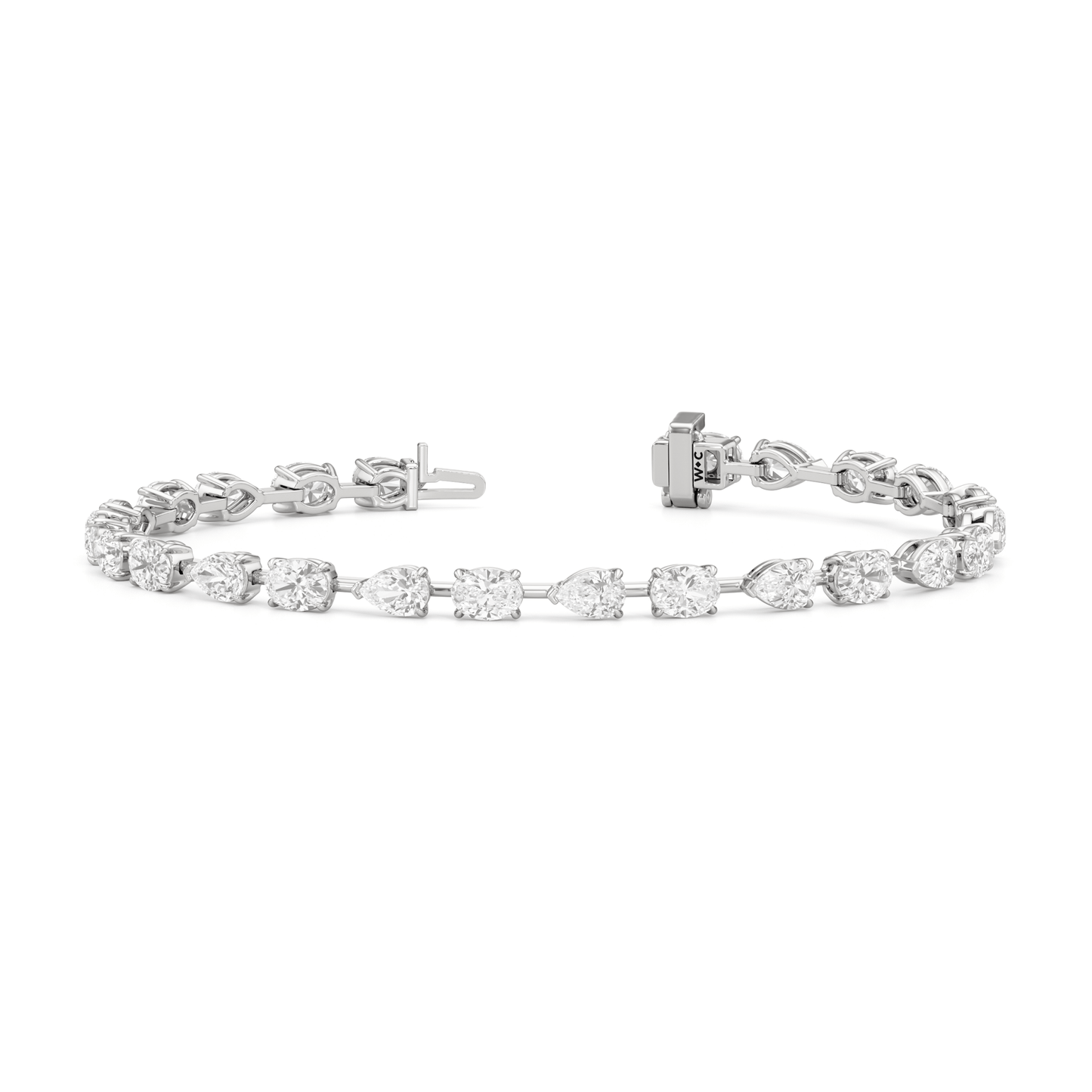 Pear and Oval Tennis Bracelet - Lotus Diamond