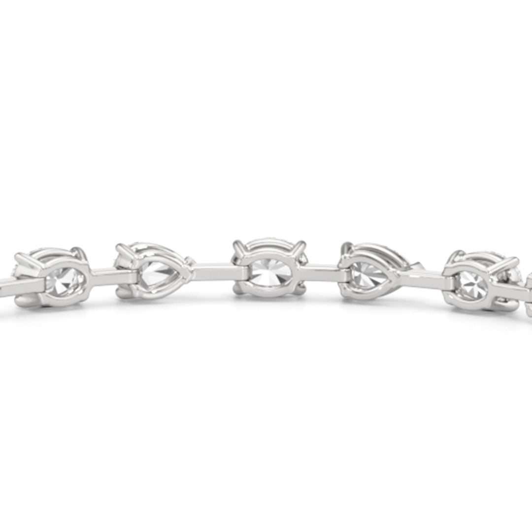 Pear and Oval Tennis Bracelet - Lotus Diamond