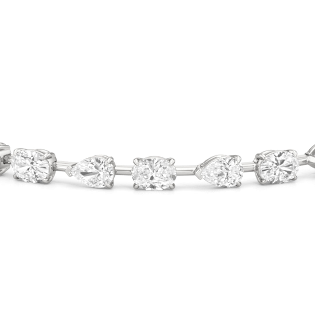 Pear and Oval Tennis Bracelet - Lotus Diamond