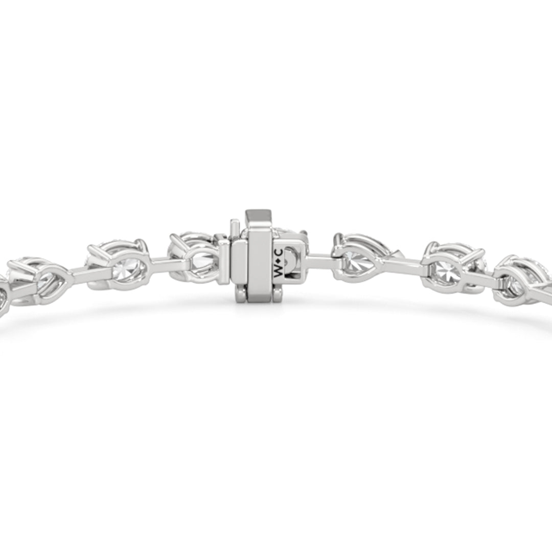Pear and Oval Tennis Bracelet - Lotus Diamond