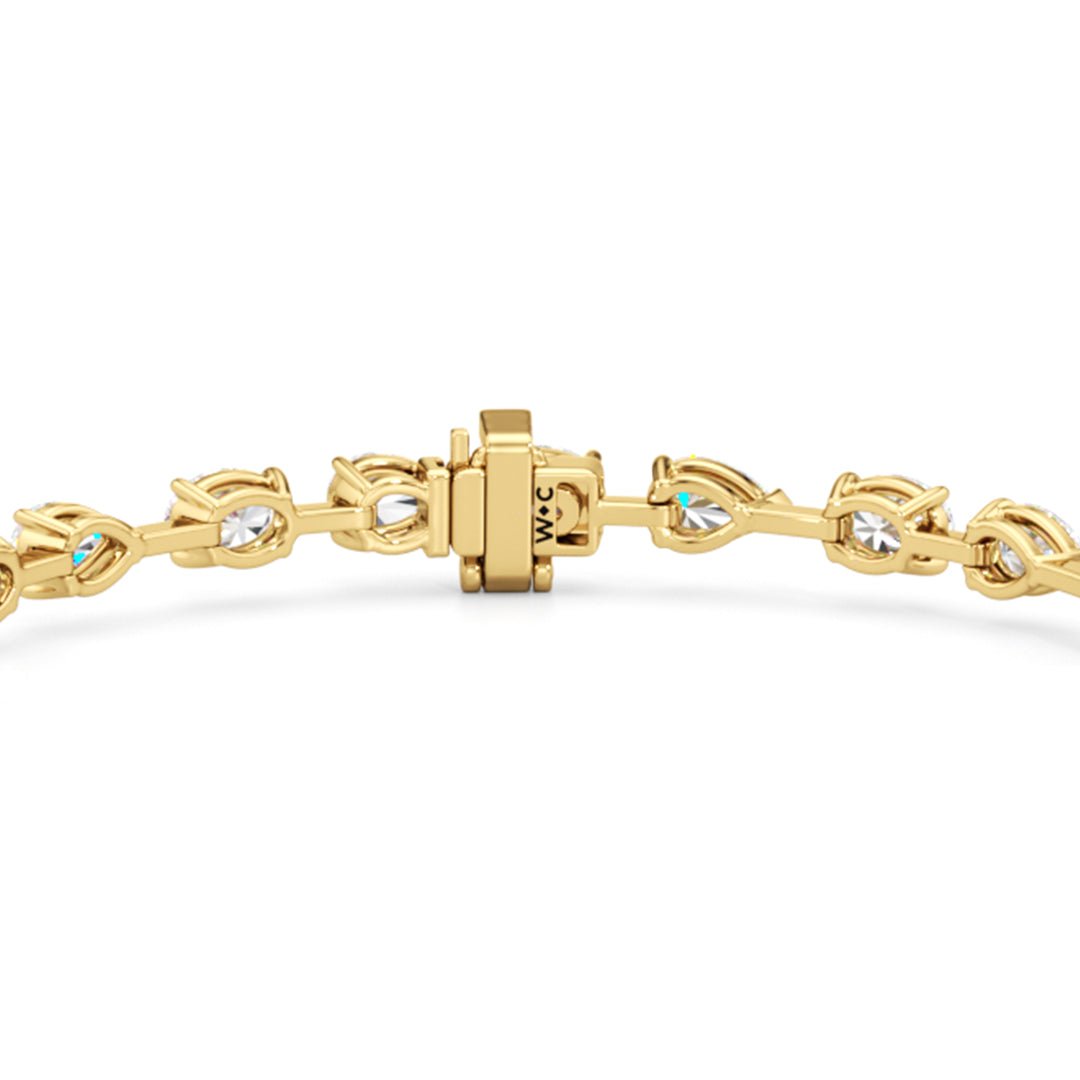Pear and Oval Tennis Bracelet - Lotus Diamond