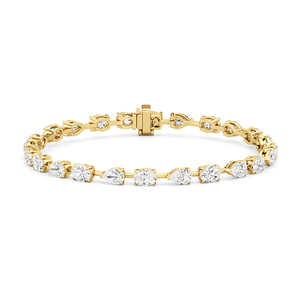 Pear and Oval Tennis Bracelet - Lotus Diamond
