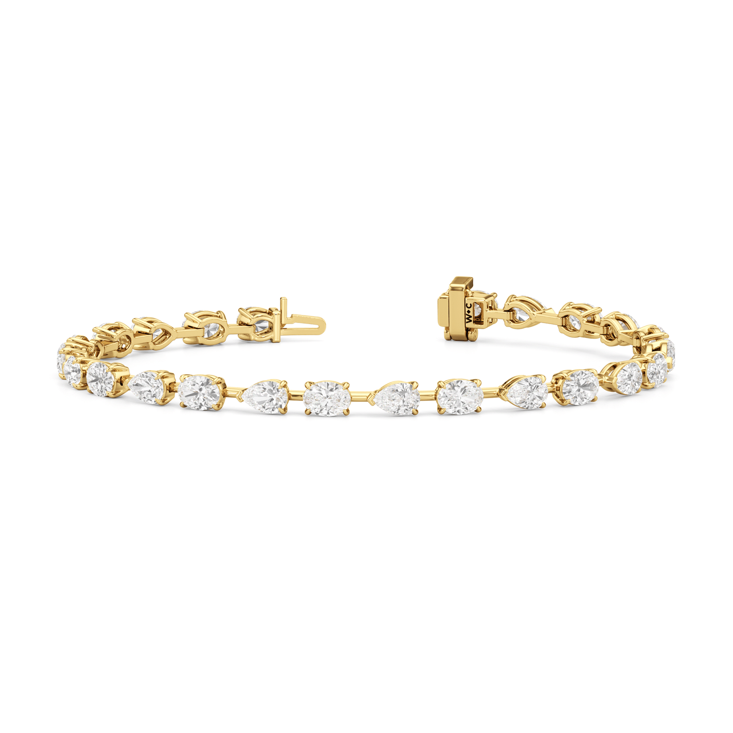 Pear and Oval Tennis Bracelet - Lotus Diamond
