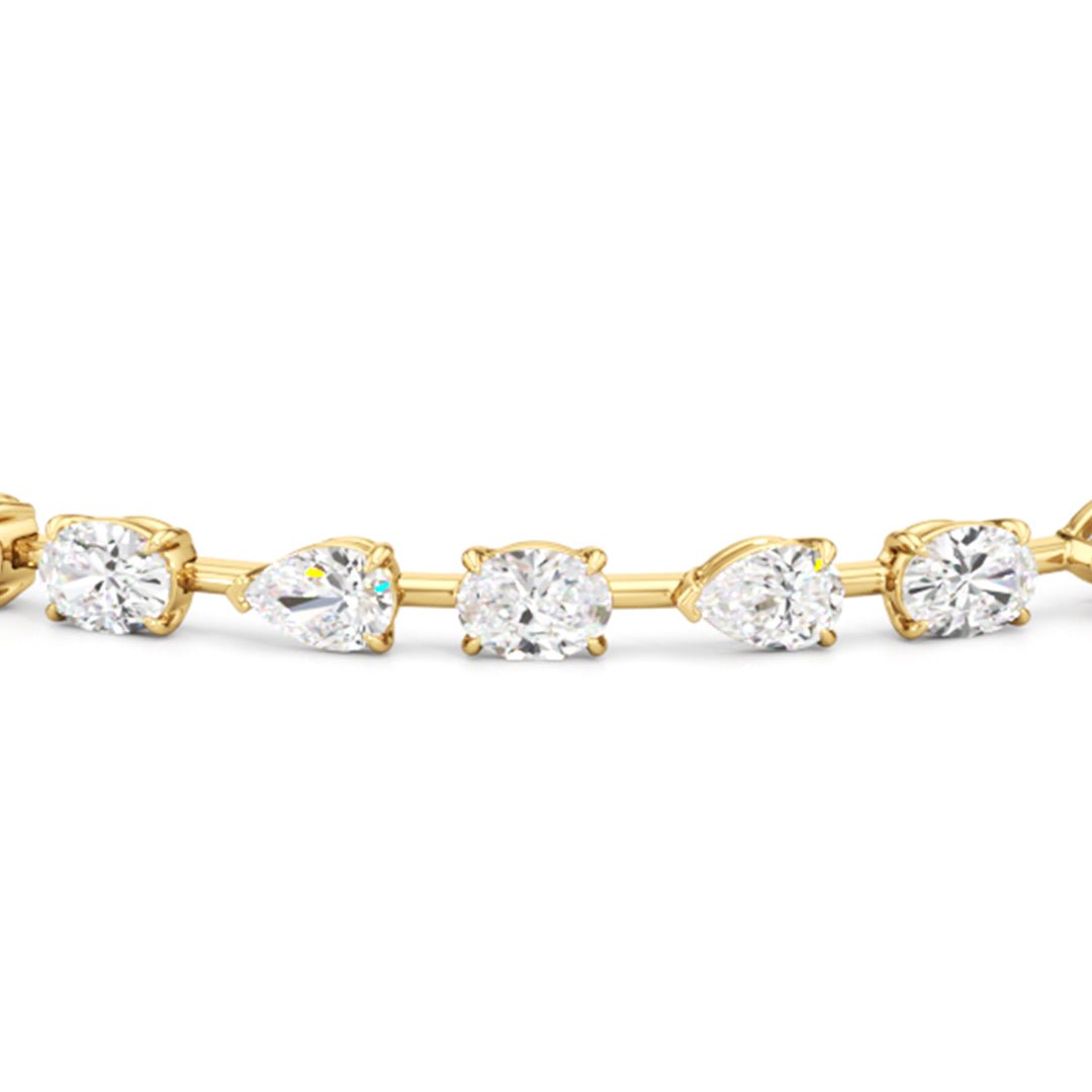 Pear and Oval Tennis Bracelet - Lotus Diamond