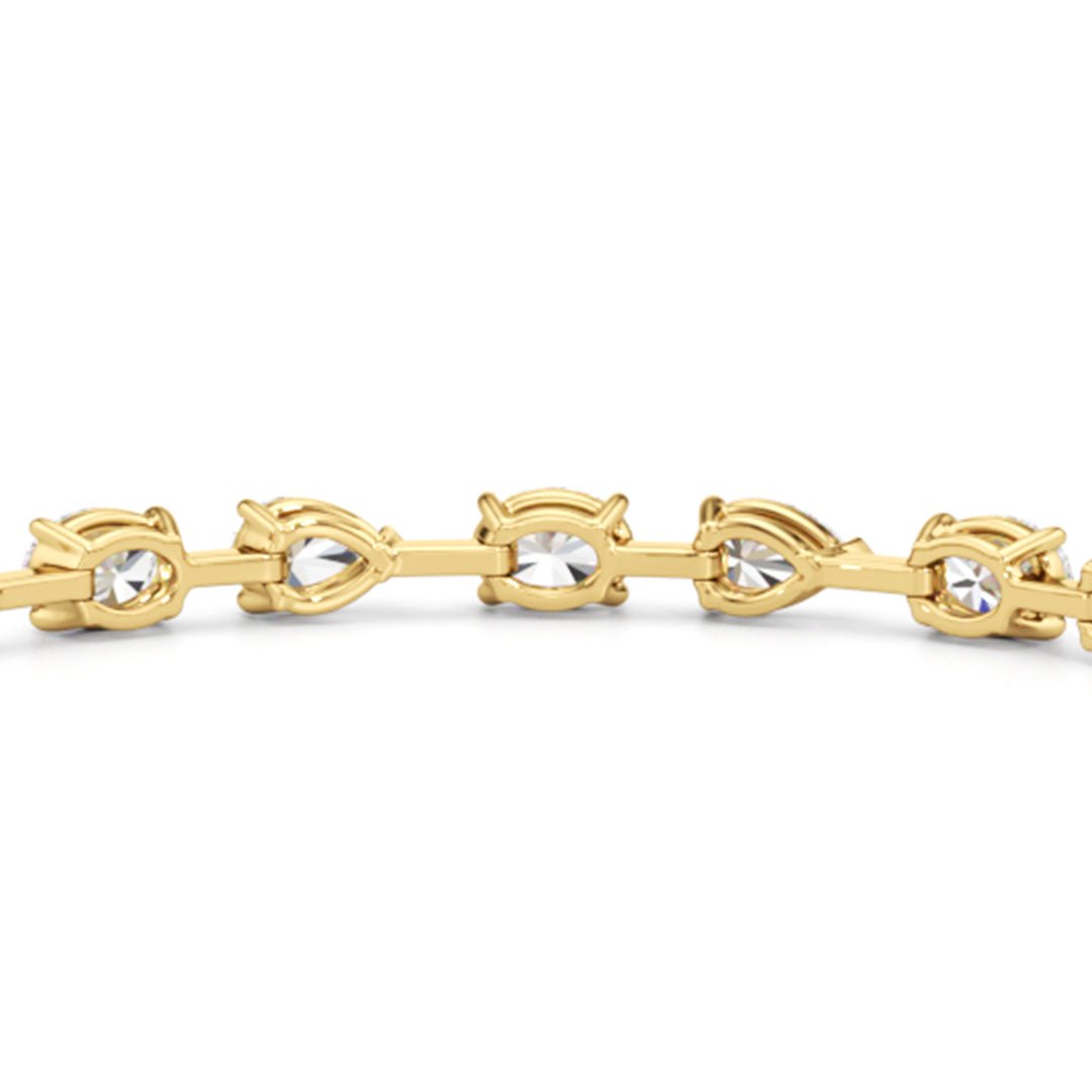 Pear and Oval Tennis Bracelet - Lotus Diamond