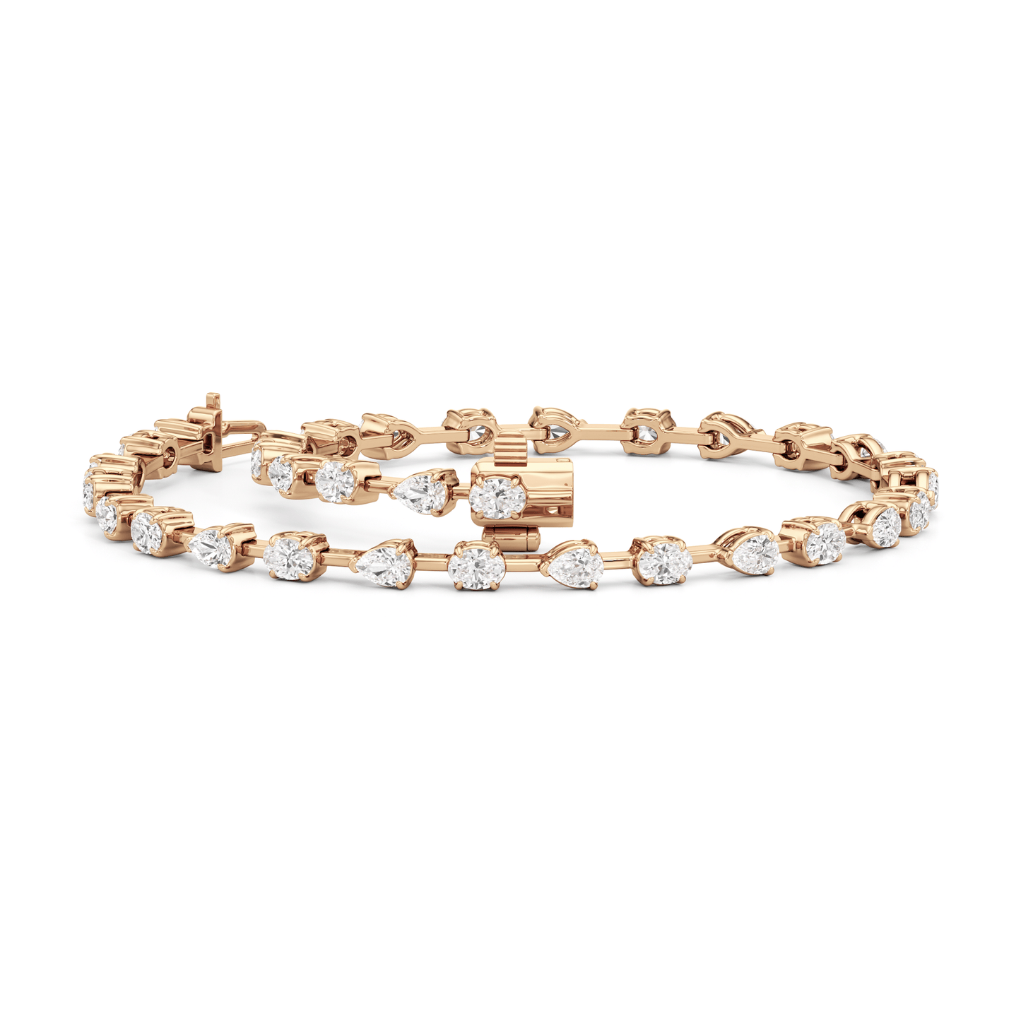 Pear and Oval Tennis Bracelet - Lotus Diamond