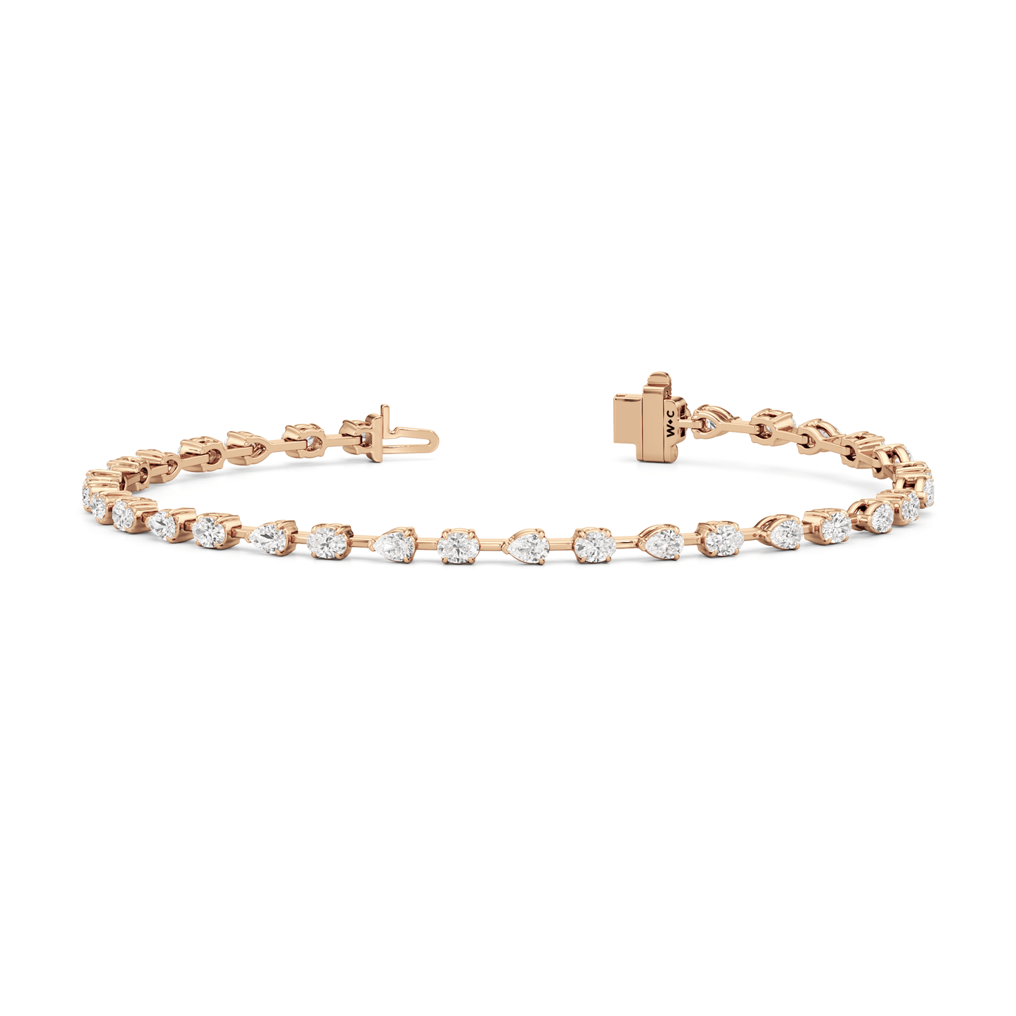 Pear and Oval Tennis Bracelet - Lotus Diamond