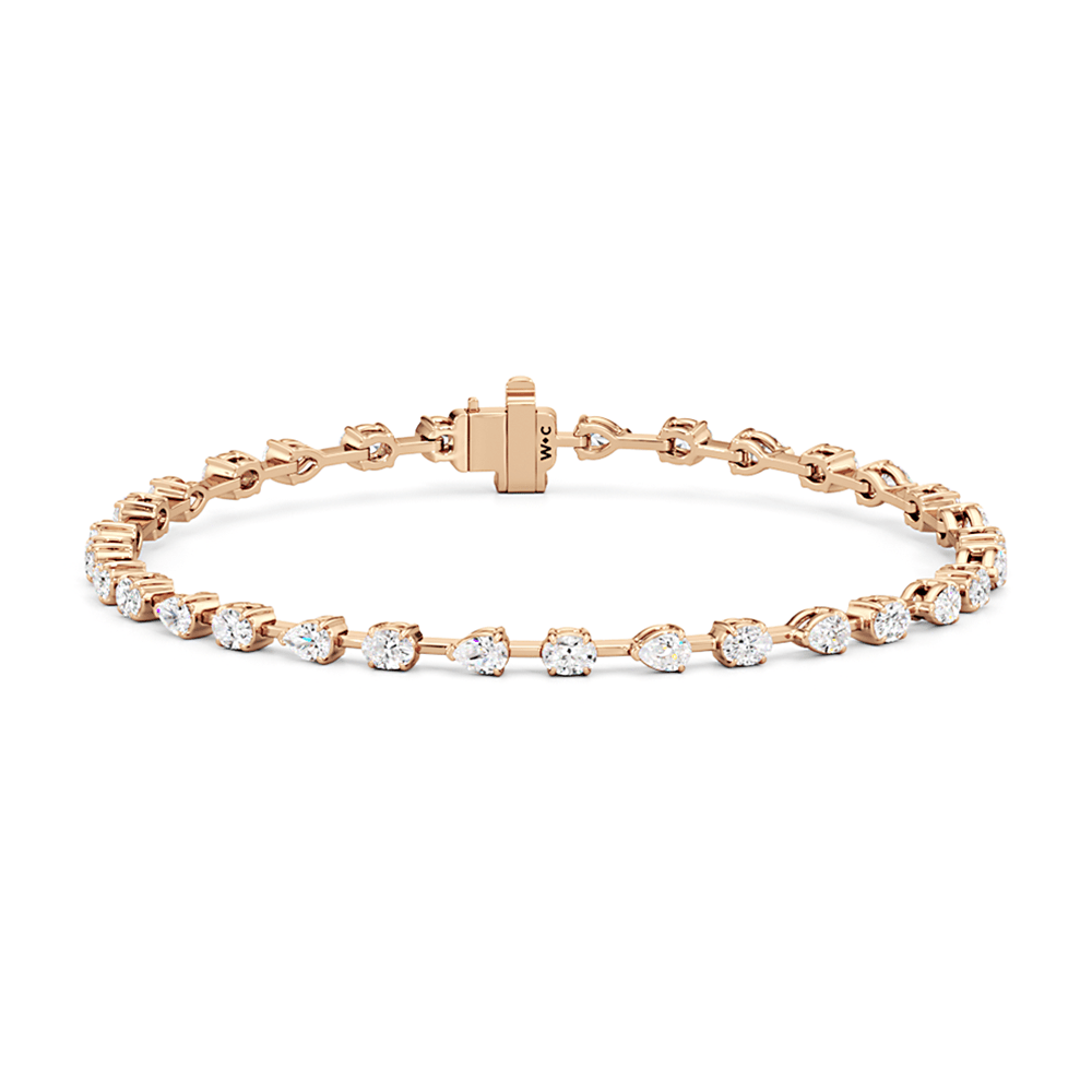Pear and Oval Tennis Bracelet - Lotus Diamond