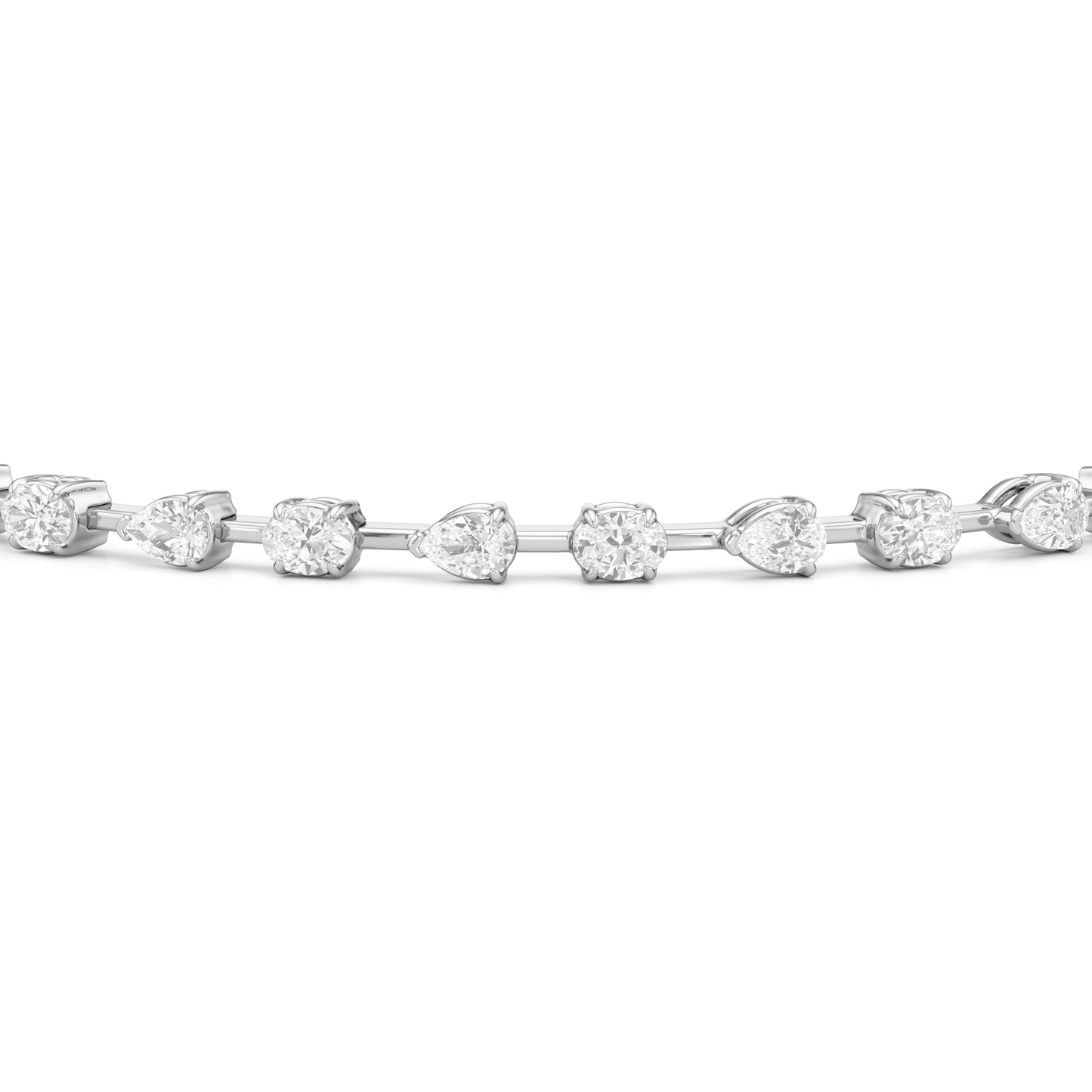 Pear and Oval Tennis Bracelet - Lotus Diamond