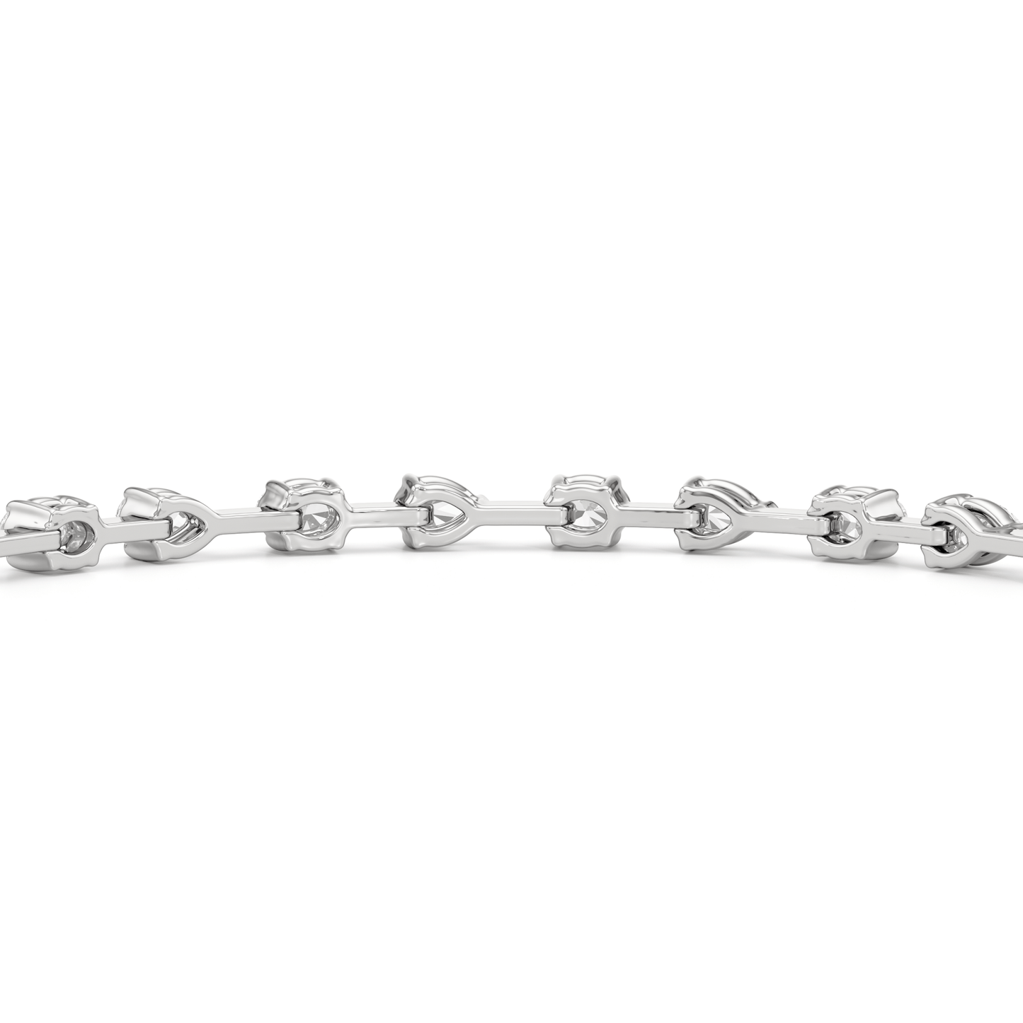 Pear and Oval Tennis Bracelet - Lotus Diamond