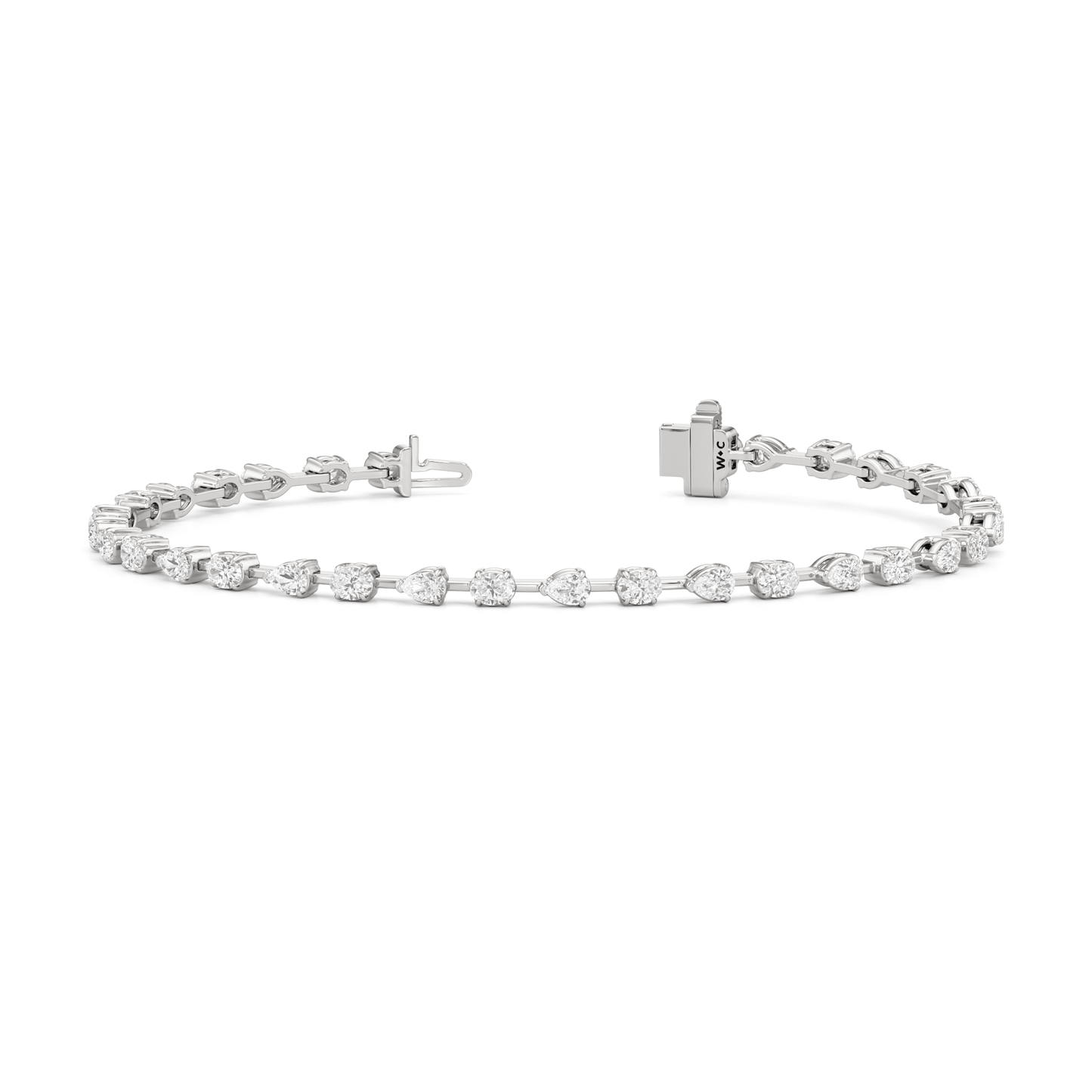 Pear and Oval Tennis Bracelet - Lotus Diamond