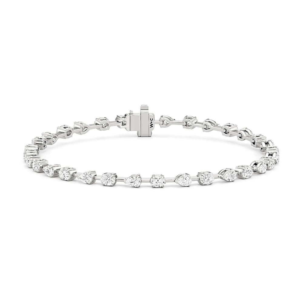 Pear and Oval Tennis Bracelet - Lotus Diamond