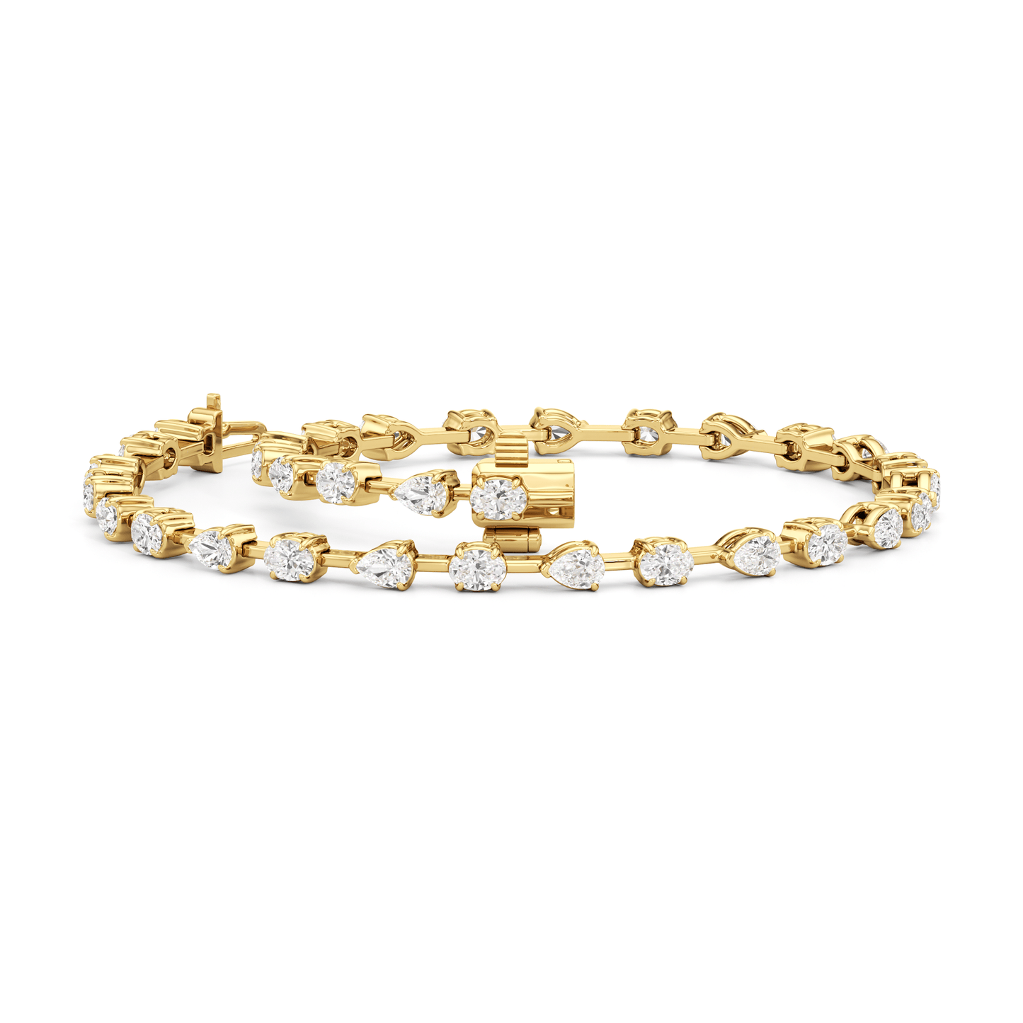 Pear and Oval Tennis Bracelet - Lotus Diamond