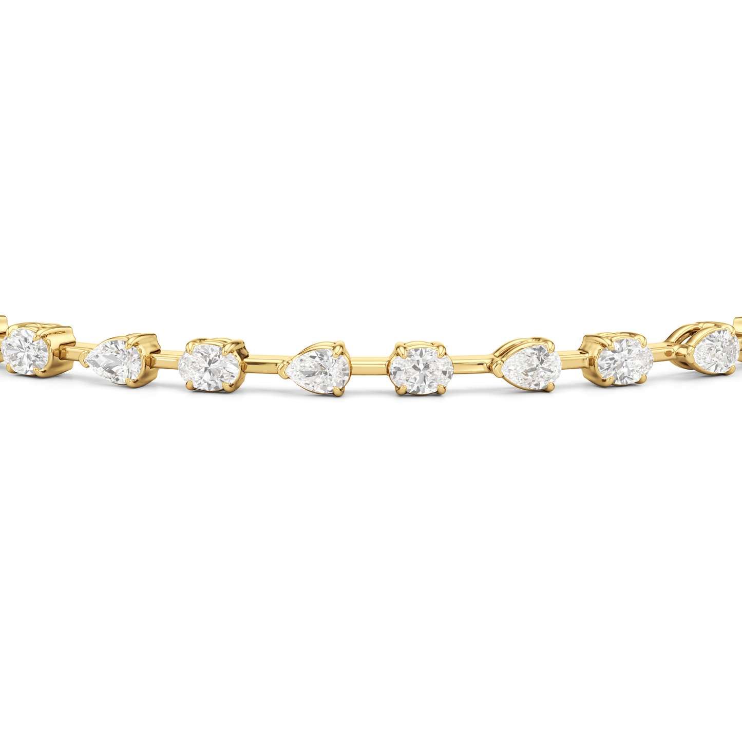 Pear and Oval Tennis Bracelet - Lotus Diamond