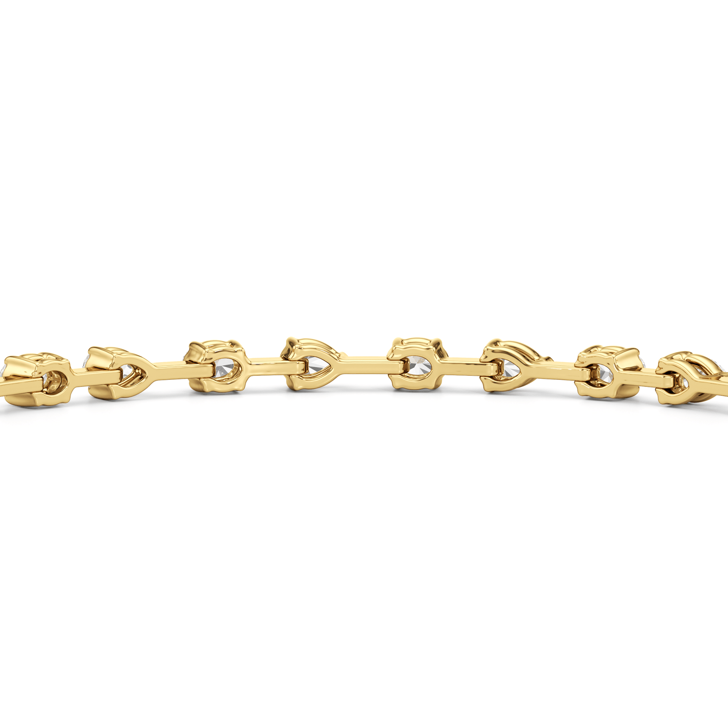 Pear and Oval Tennis Bracelet - Lotus Diamond