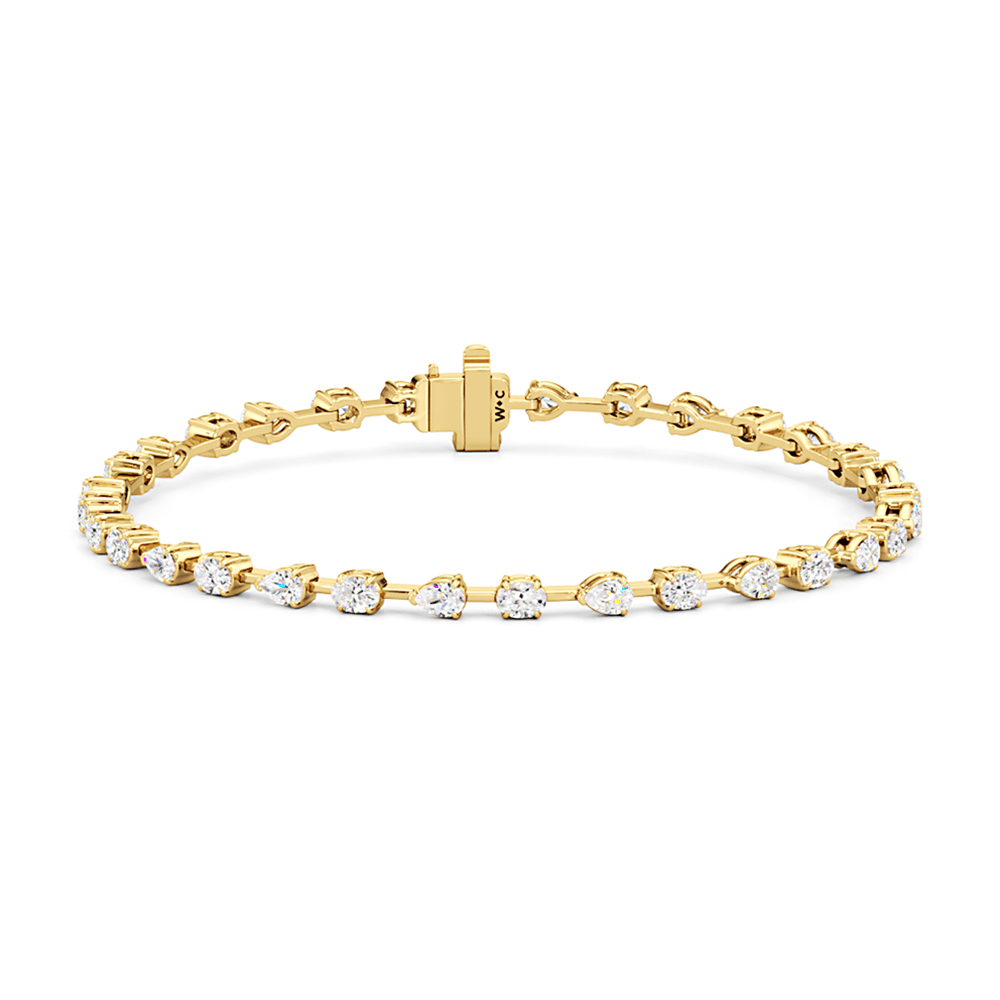 Pear and Oval Tennis Bracelet - Lotus Diamond