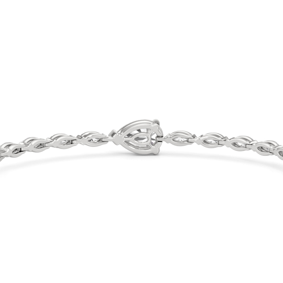 Pear with Trailing Marquise Tennis Bracelet - Lotus Diamond