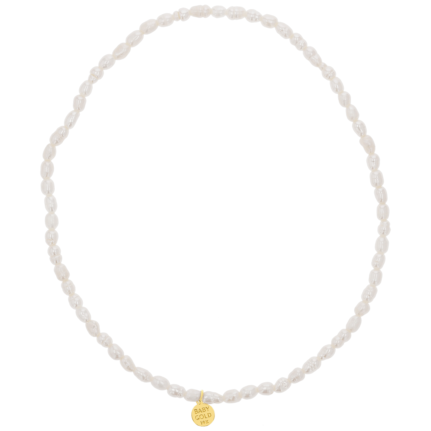 Pearl Stretch Bead Anklet - Lotus Diamond