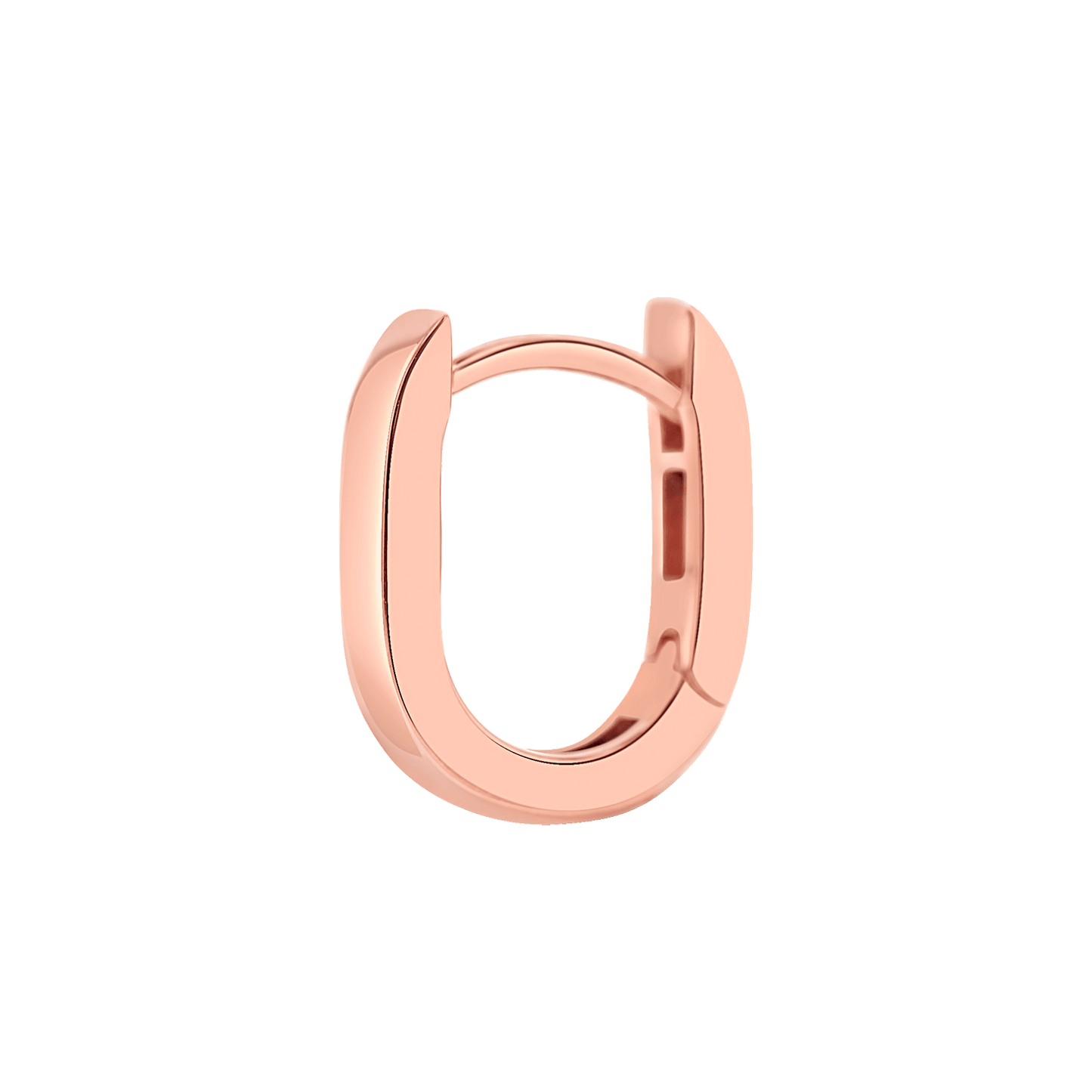 Petit Paper Clip Huggie Hoop Earrings - Lotus Diamond