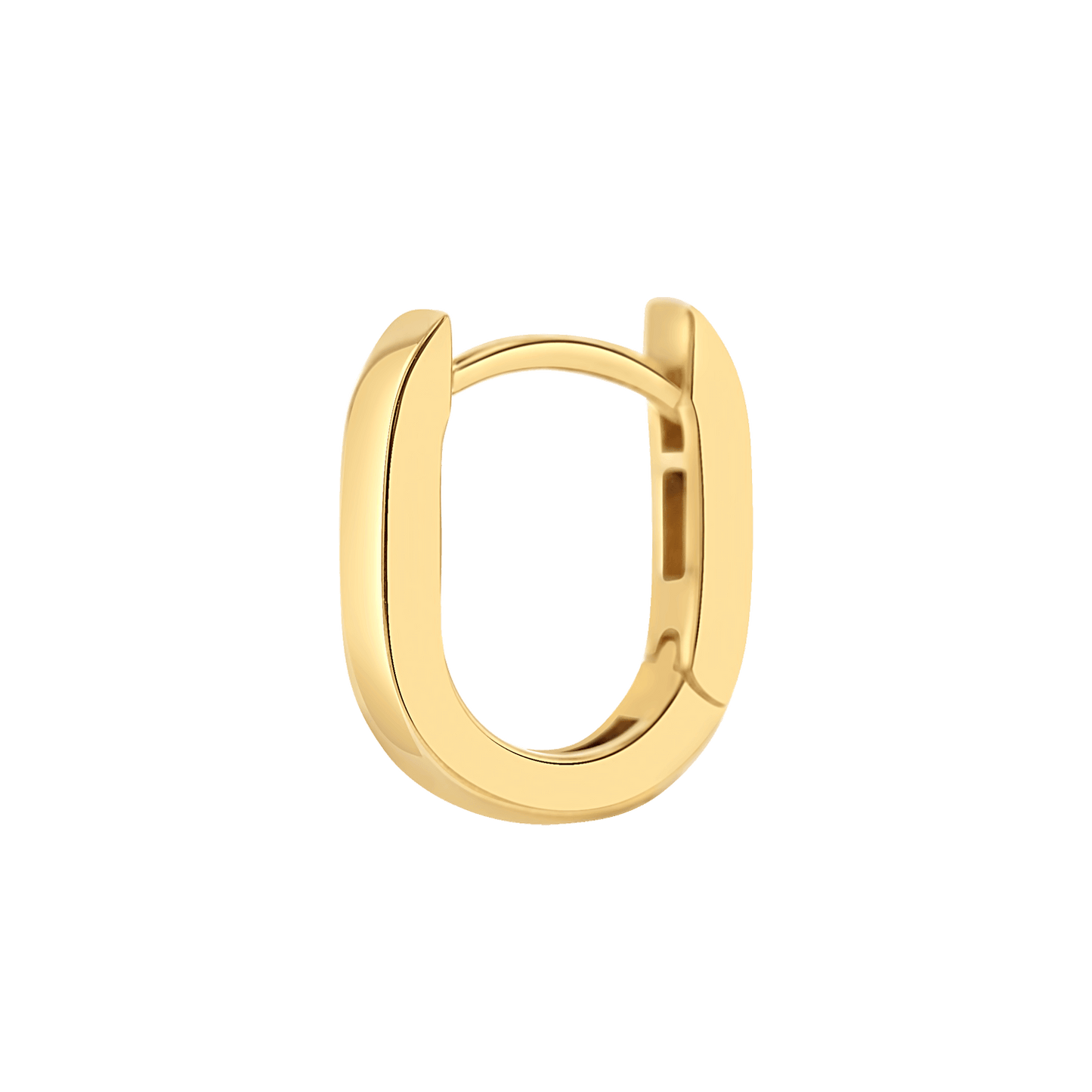 Petit Paper Clip Huggie Hoop Earrings - Lotus Diamond