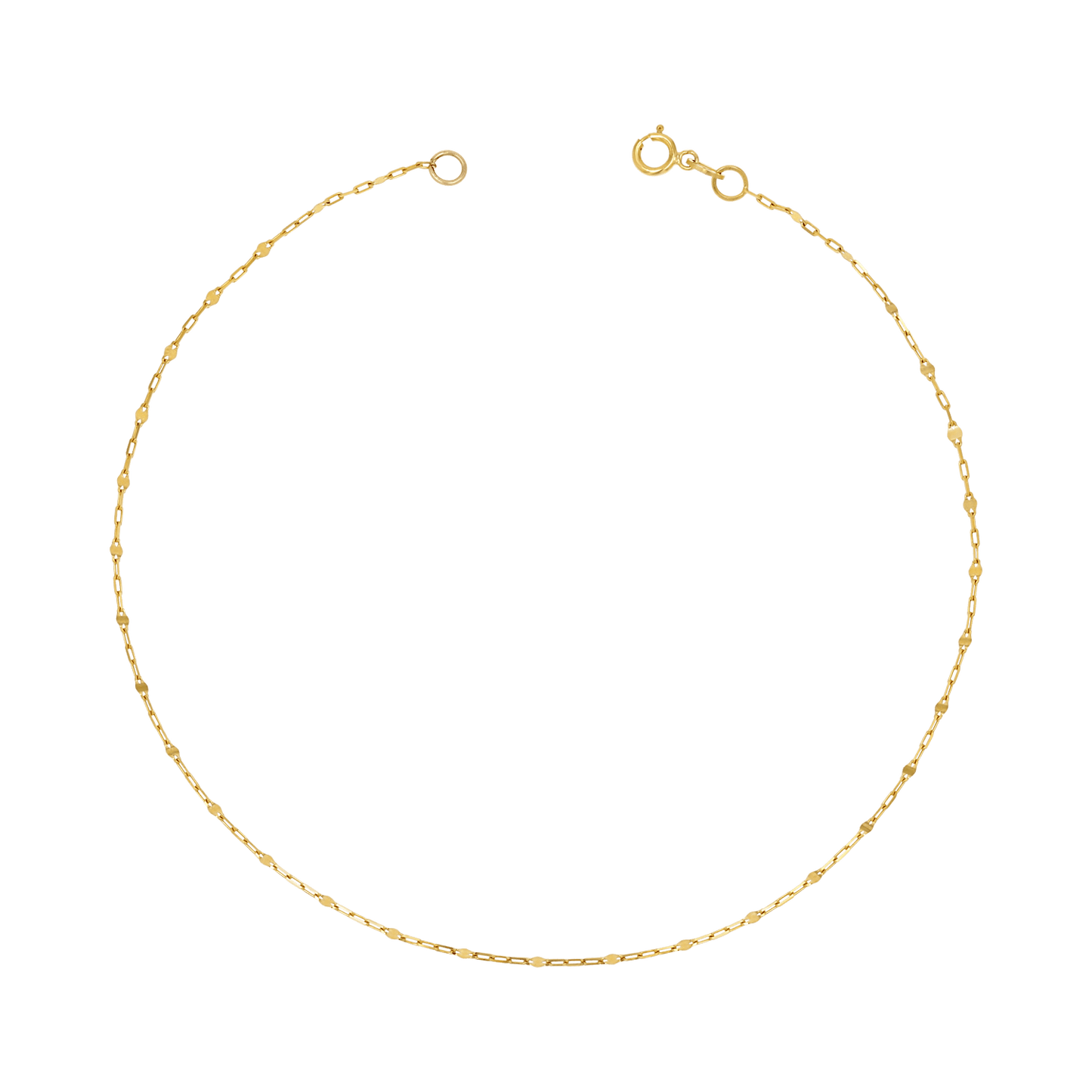 Petit Sequin Chain Anklet - Lotus Diamond
