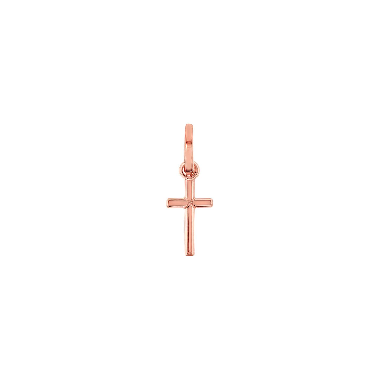 Petite Cross Charm - Lotus Diamond