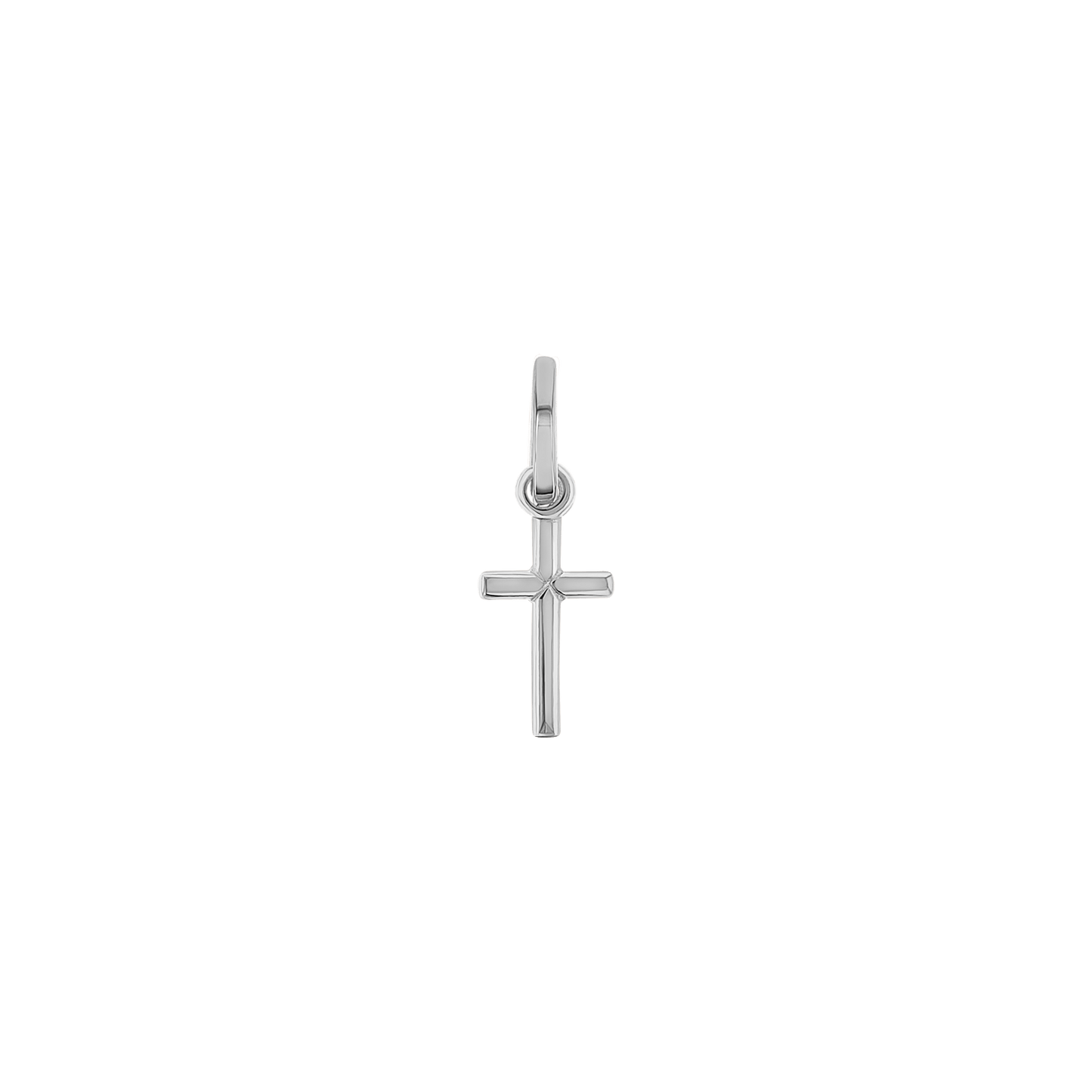 Petite Cross Charm - Lotus Diamond