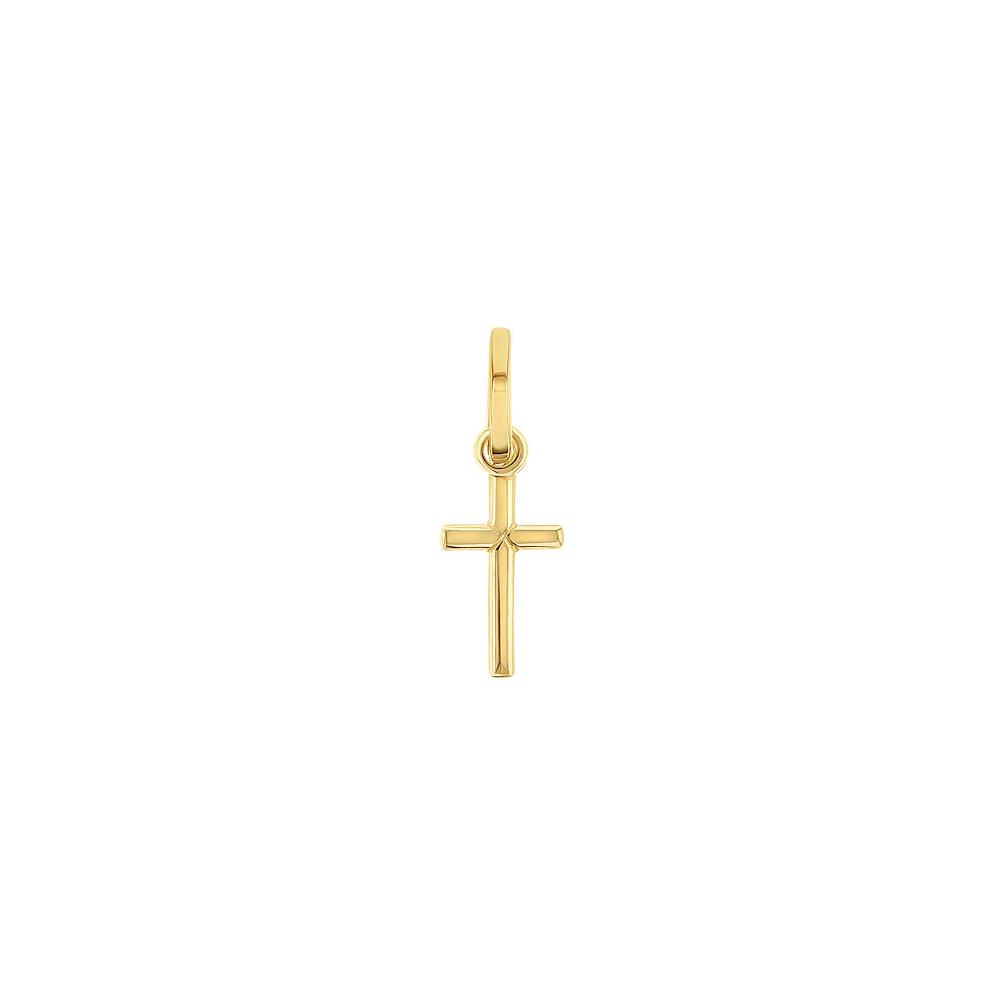 Petite Cross Charm - Lotus Diamond