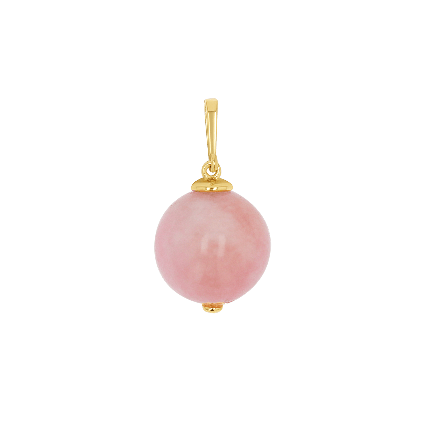 Pink Jade Gumball Charm - Lotus Diamond