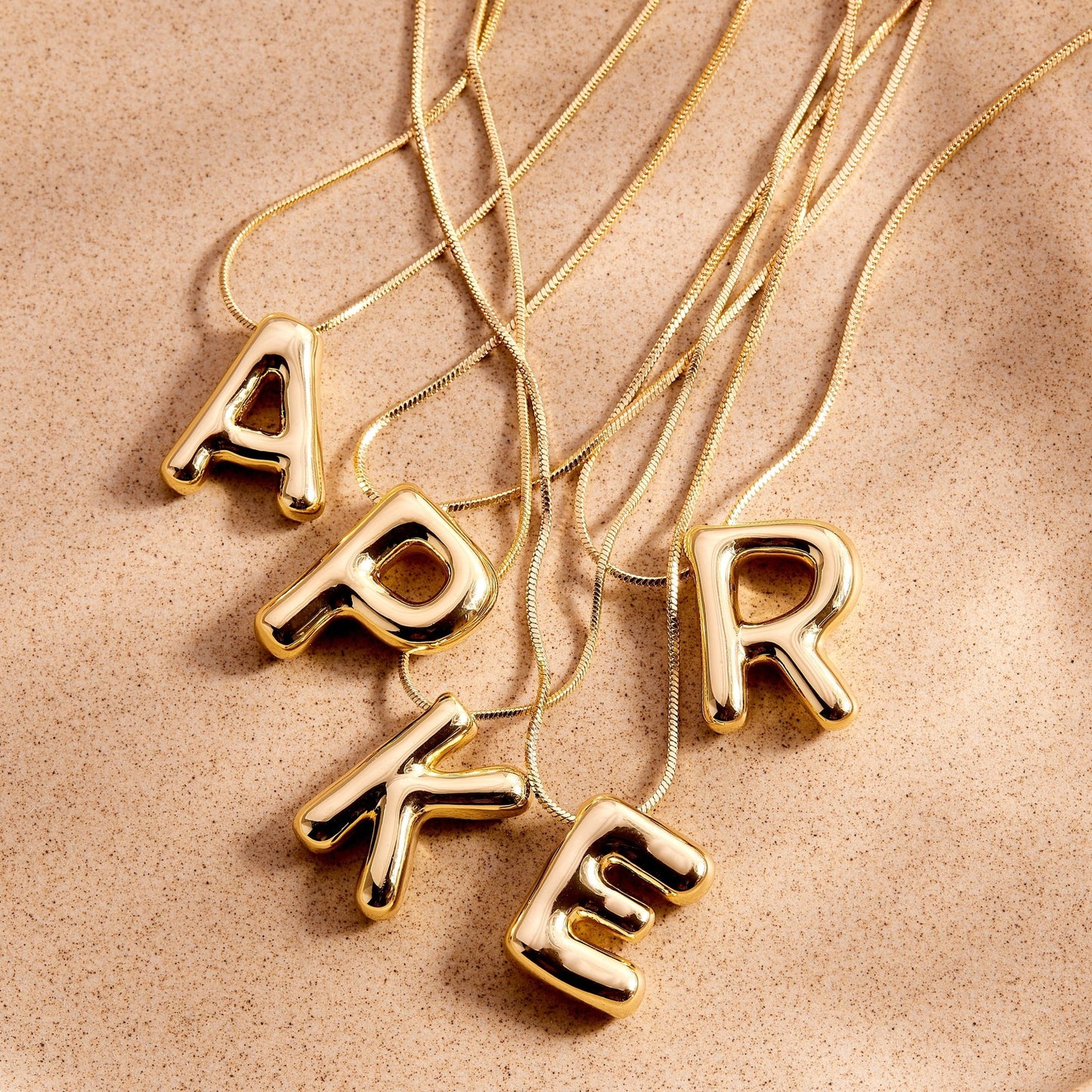 Pippa Bubble Initial Pendant - Lotus Diamond