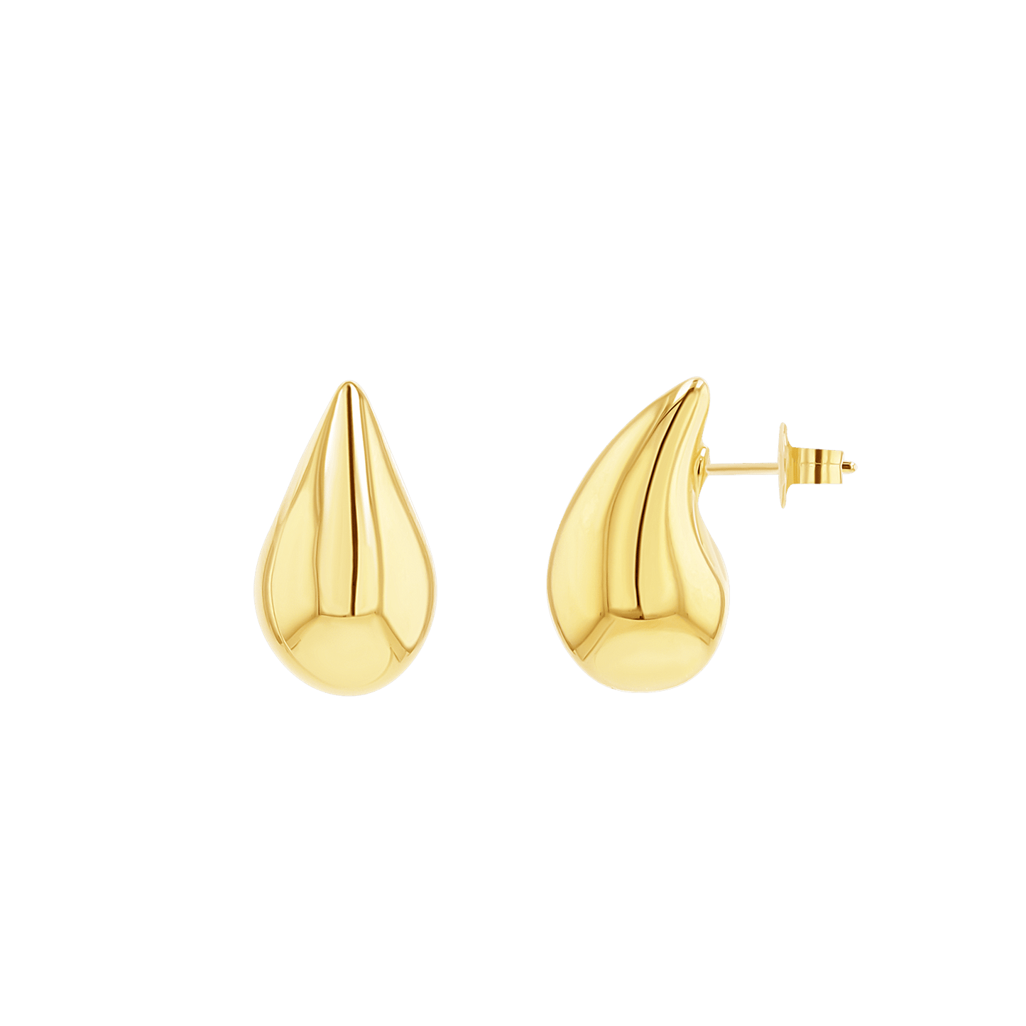 Puff Rain Drop Earrings - Lotus Diamond
