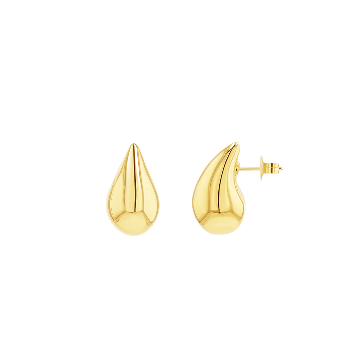 Puff Rain Drop Earrings - Lotus Diamond
