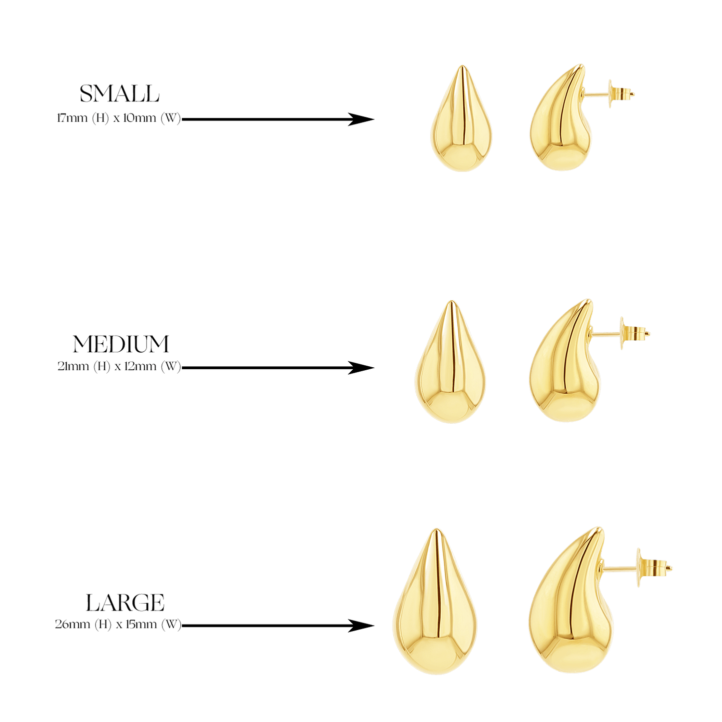 Puff Rain Drop Earrings - Lotus Diamond