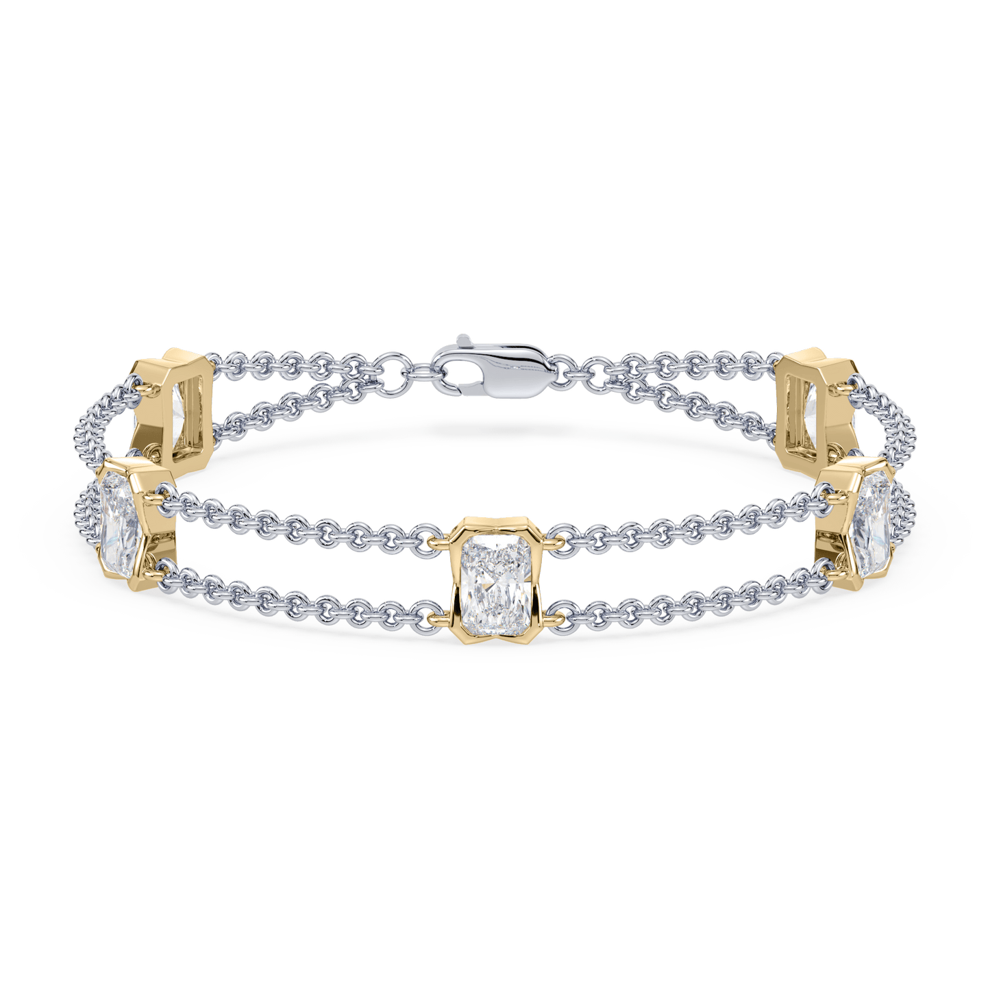 Revel Radiant Lab Diamond Bracelet 14K Two Toned - Lotus Diamond